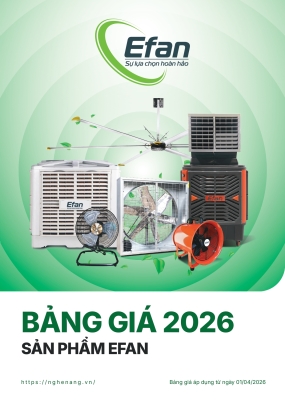 Bảng giá quạt công nghiệp EFAN 2026