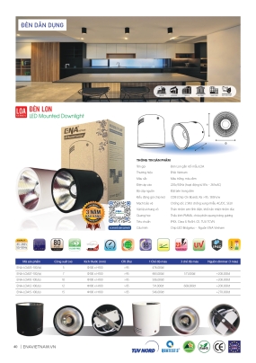Bảng giá đèn led Ena 2026