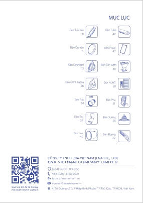 Bảng giá đèn led Ena 2026