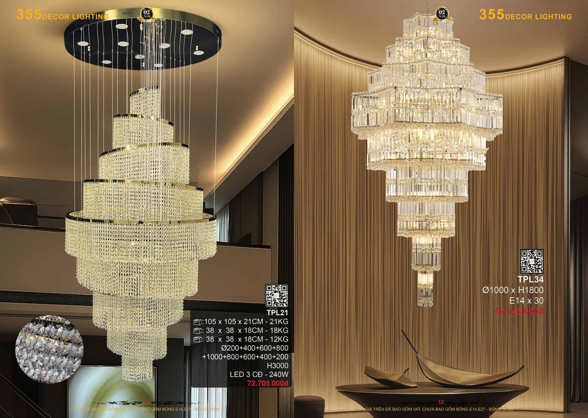 Bảng giá đèn trang trí 355 Decor