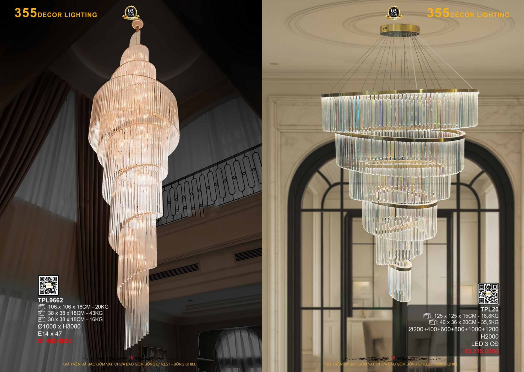 Bảng giá đèn trang trí 355 Decor