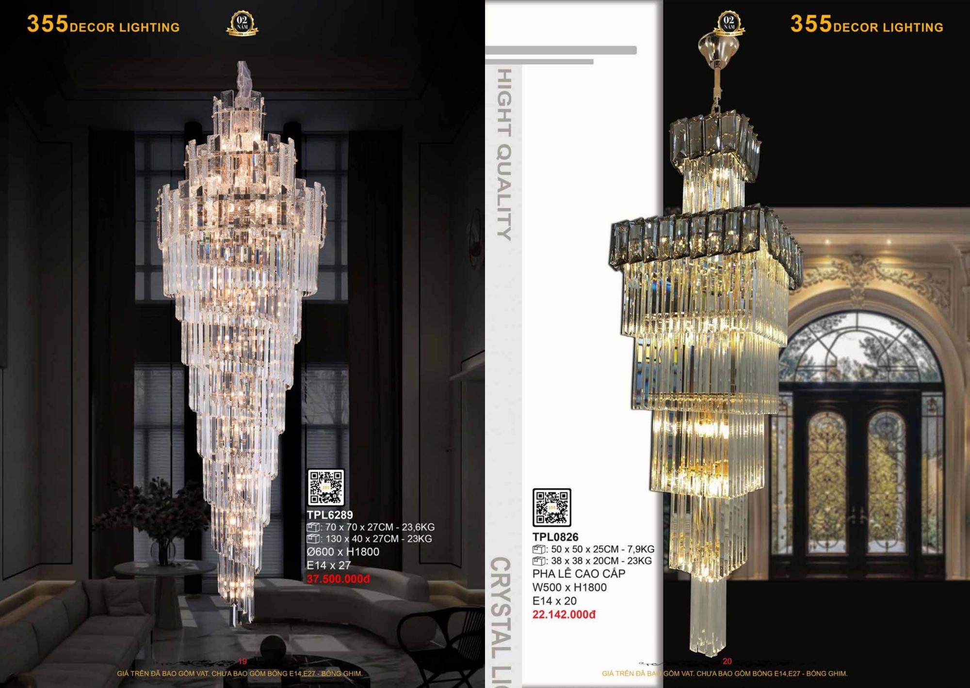 Bảng giá đèn trang trí 355 Decor