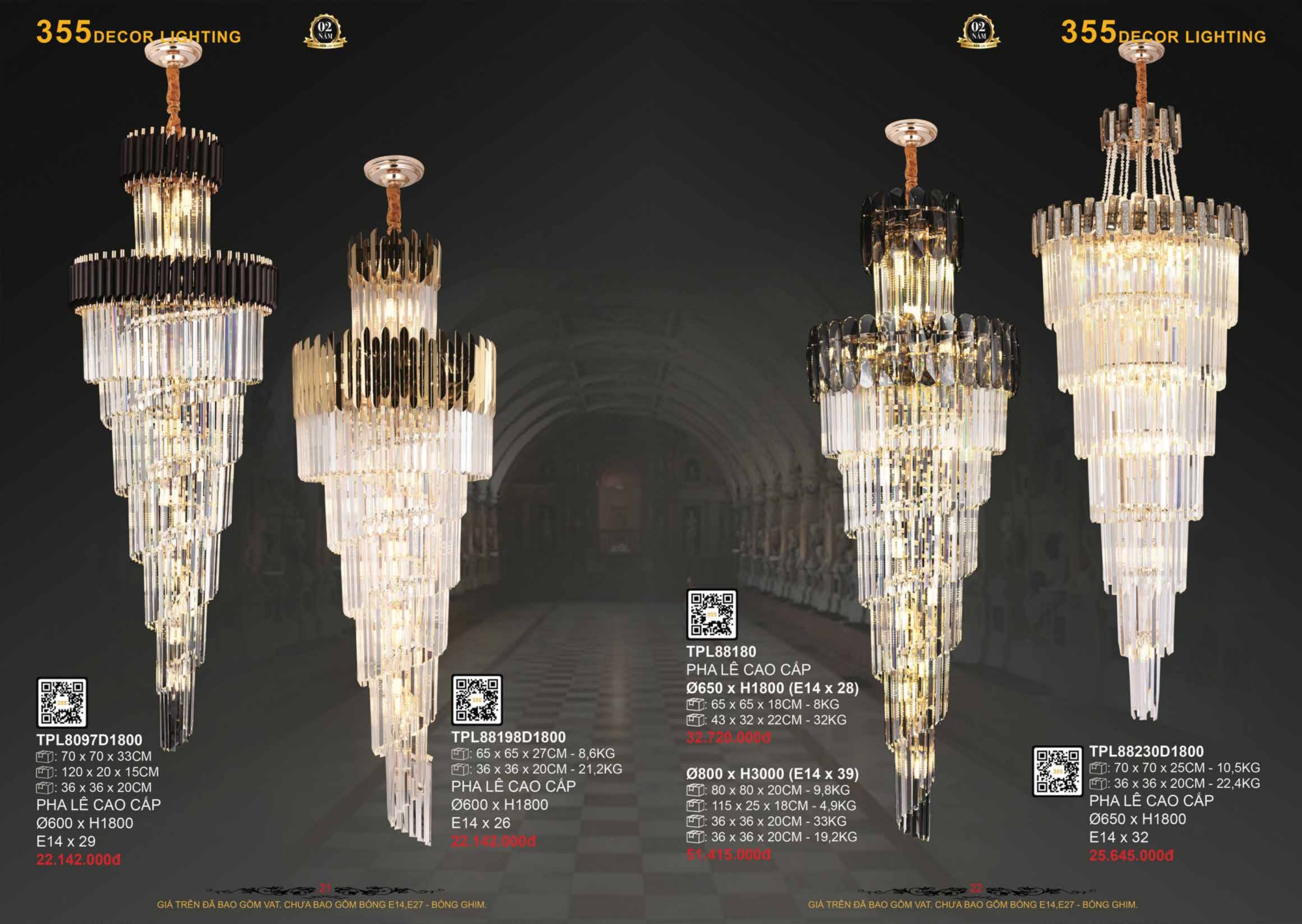 Bảng giá đèn trang trí 355 Decor