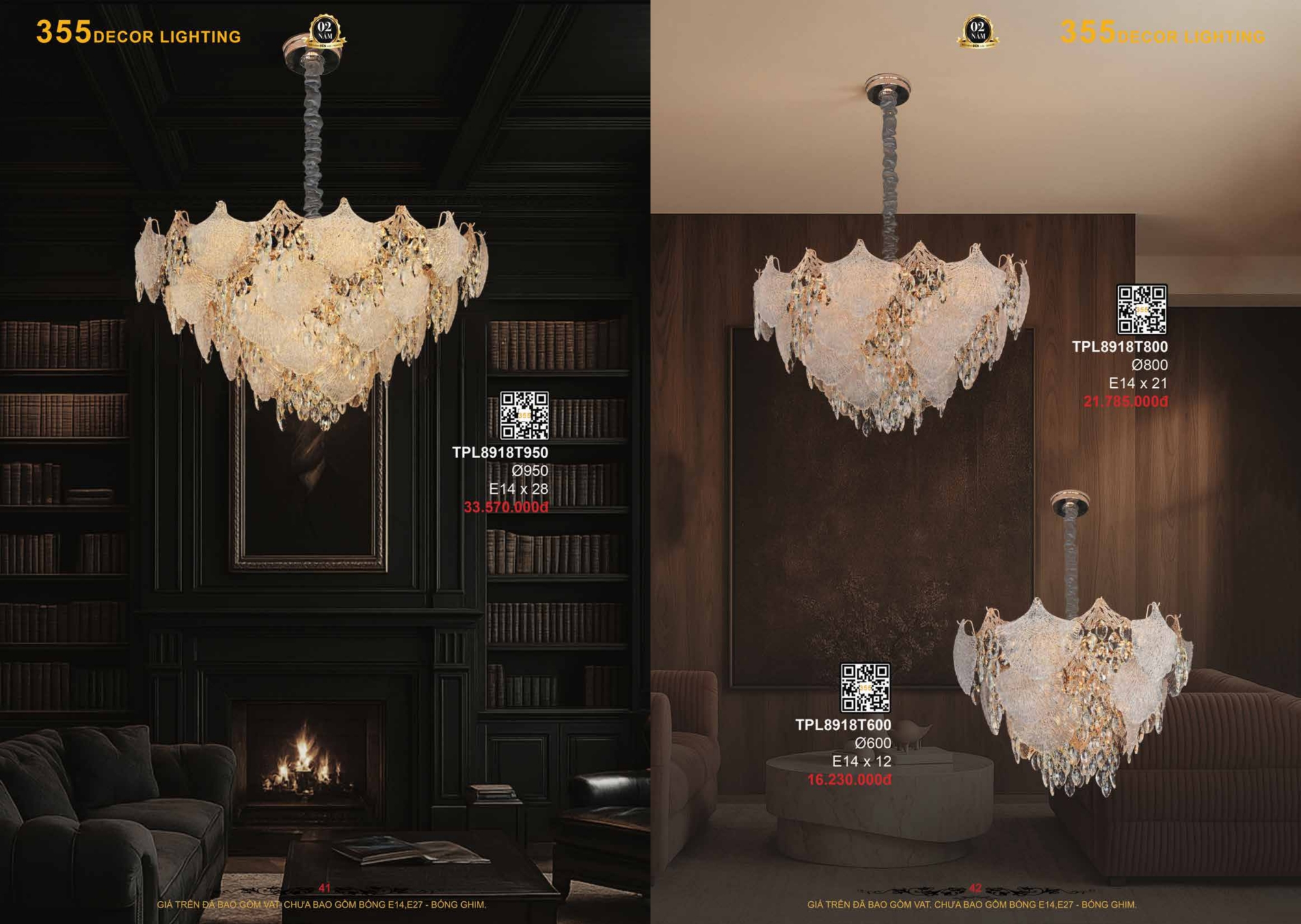 Bảng giá đèn trang trí 355 Decor