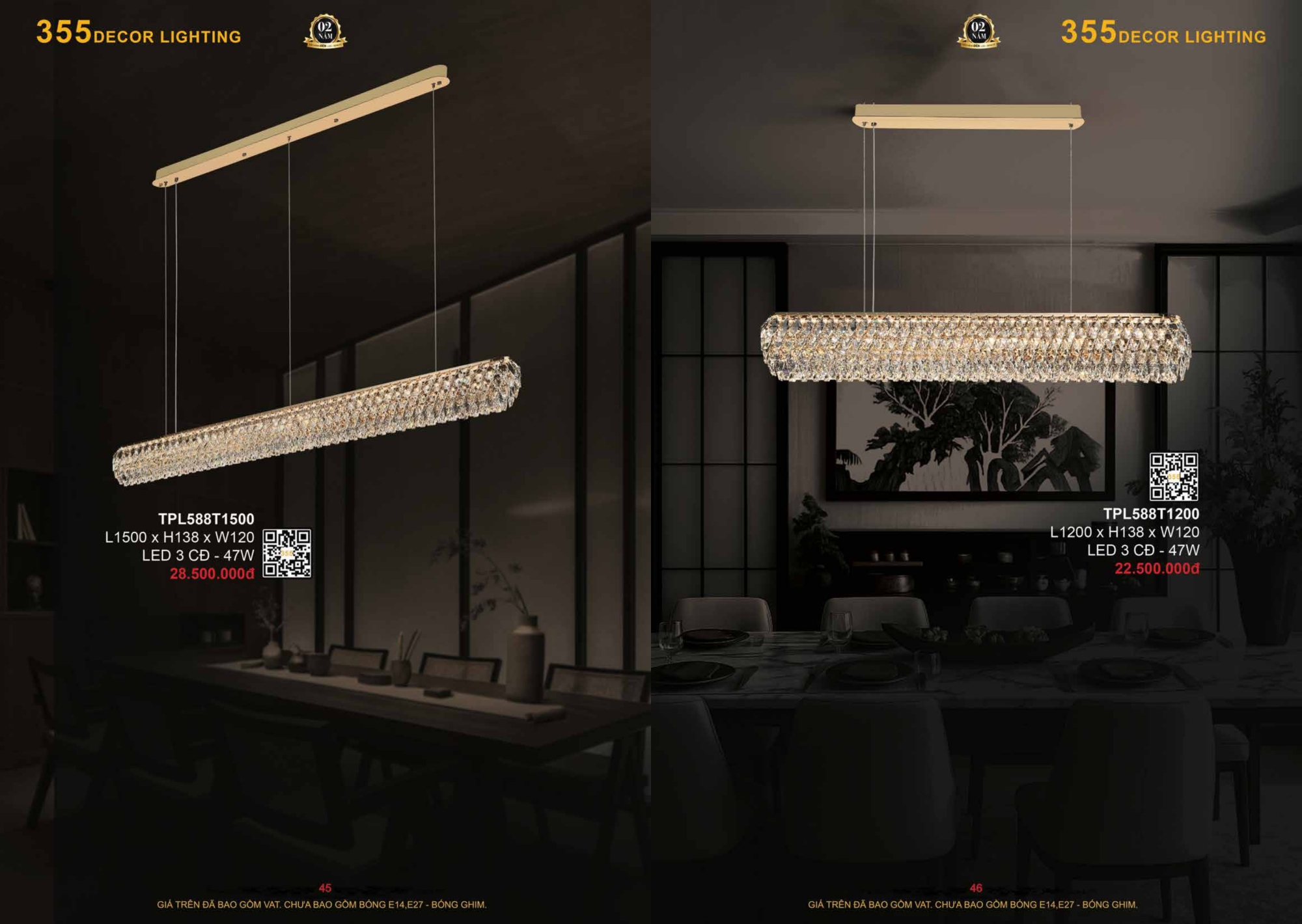 Bảng giá đèn trang trí 355 Decor