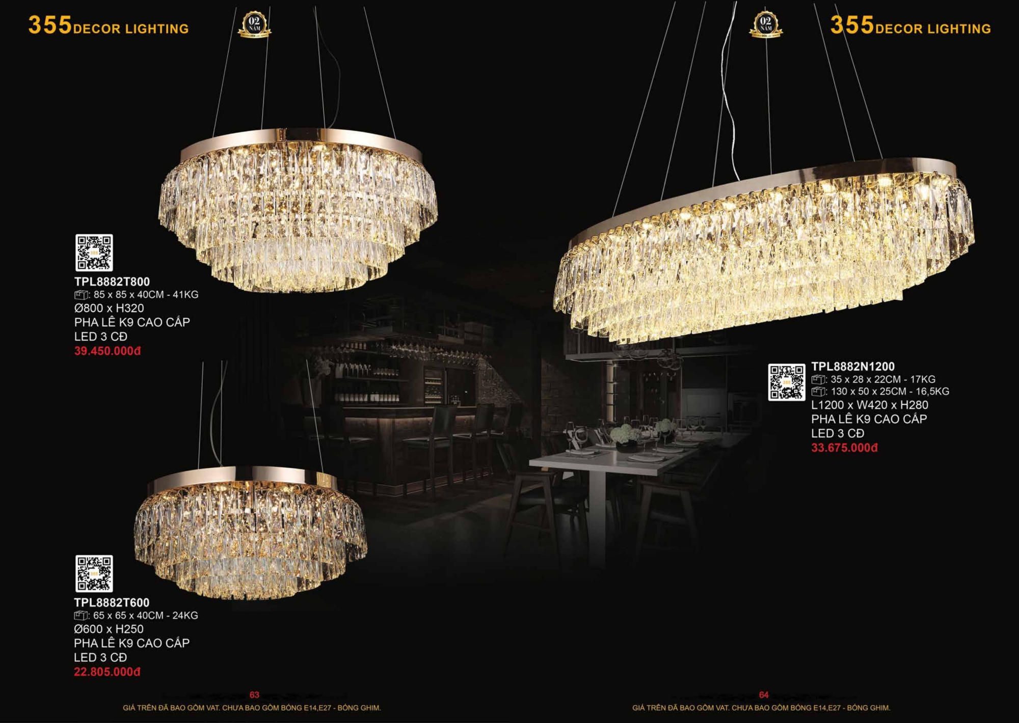 Bảng giá đèn trang trí 355 Decor