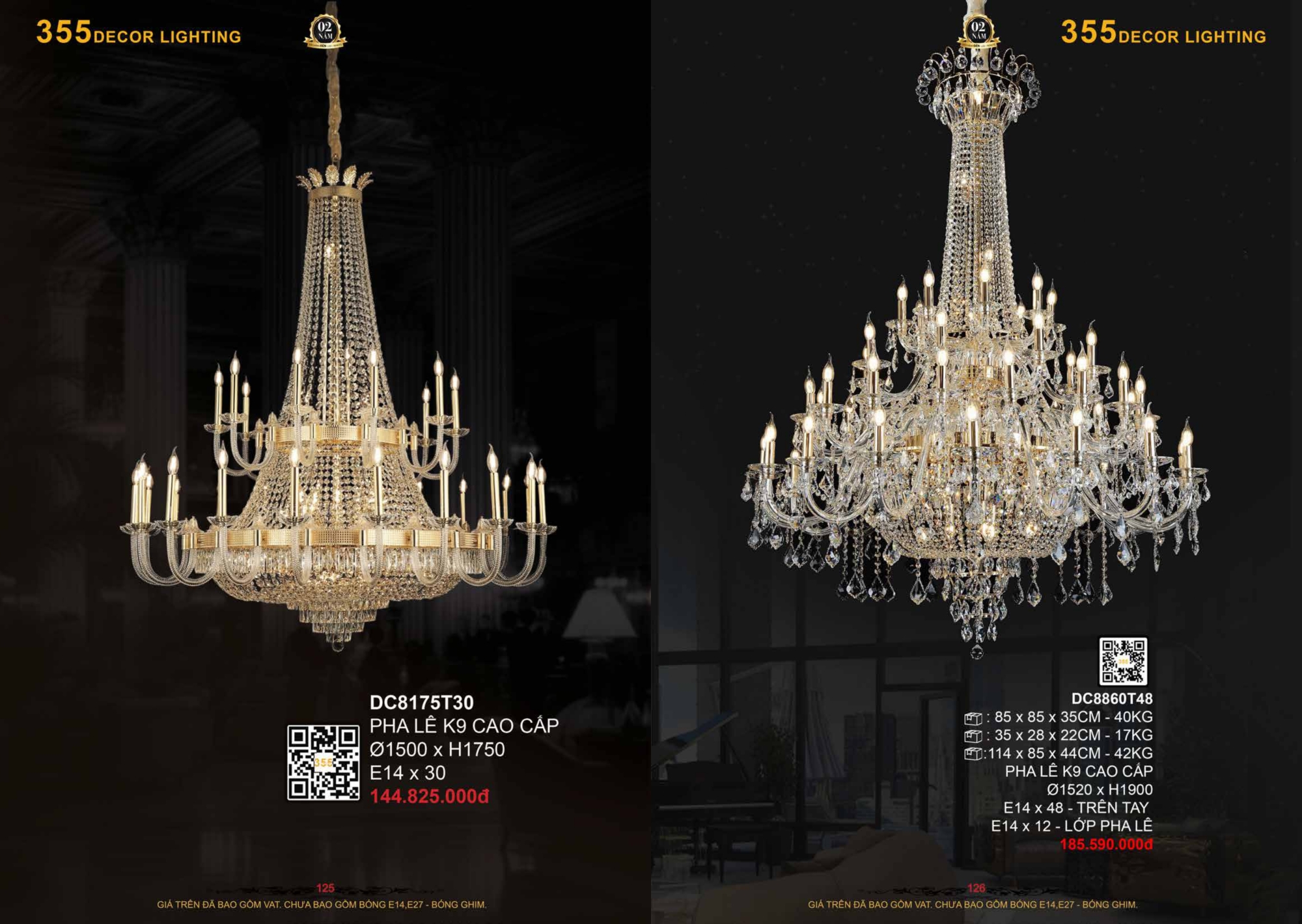 Bảng giá đèn trang trí 355 Decor