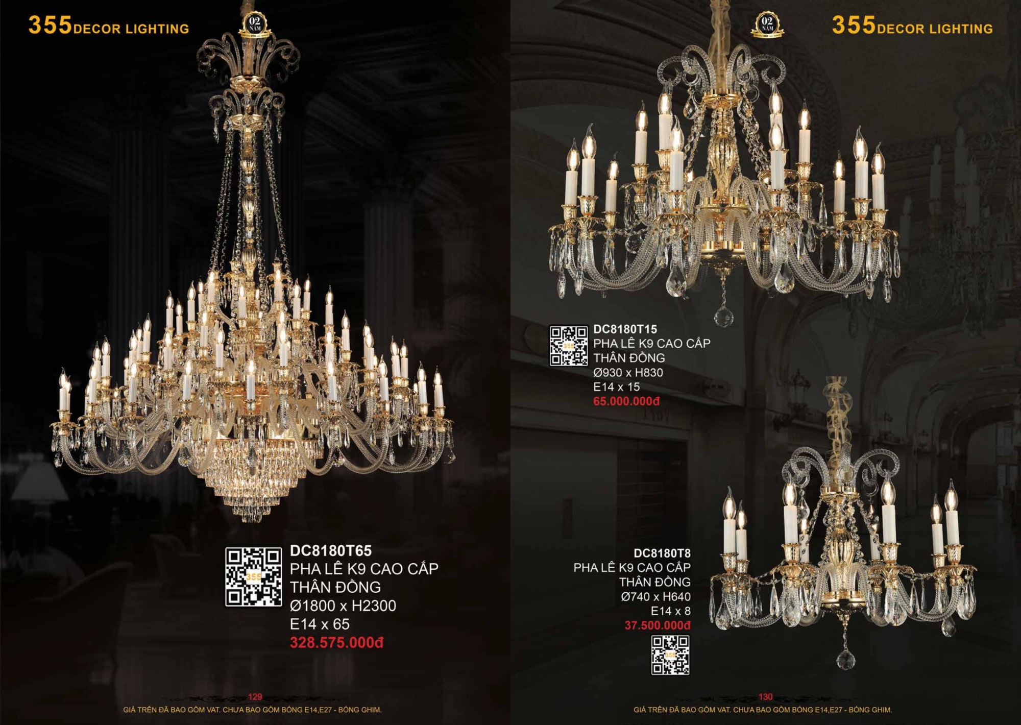 Bảng giá đèn trang trí 355 Decor