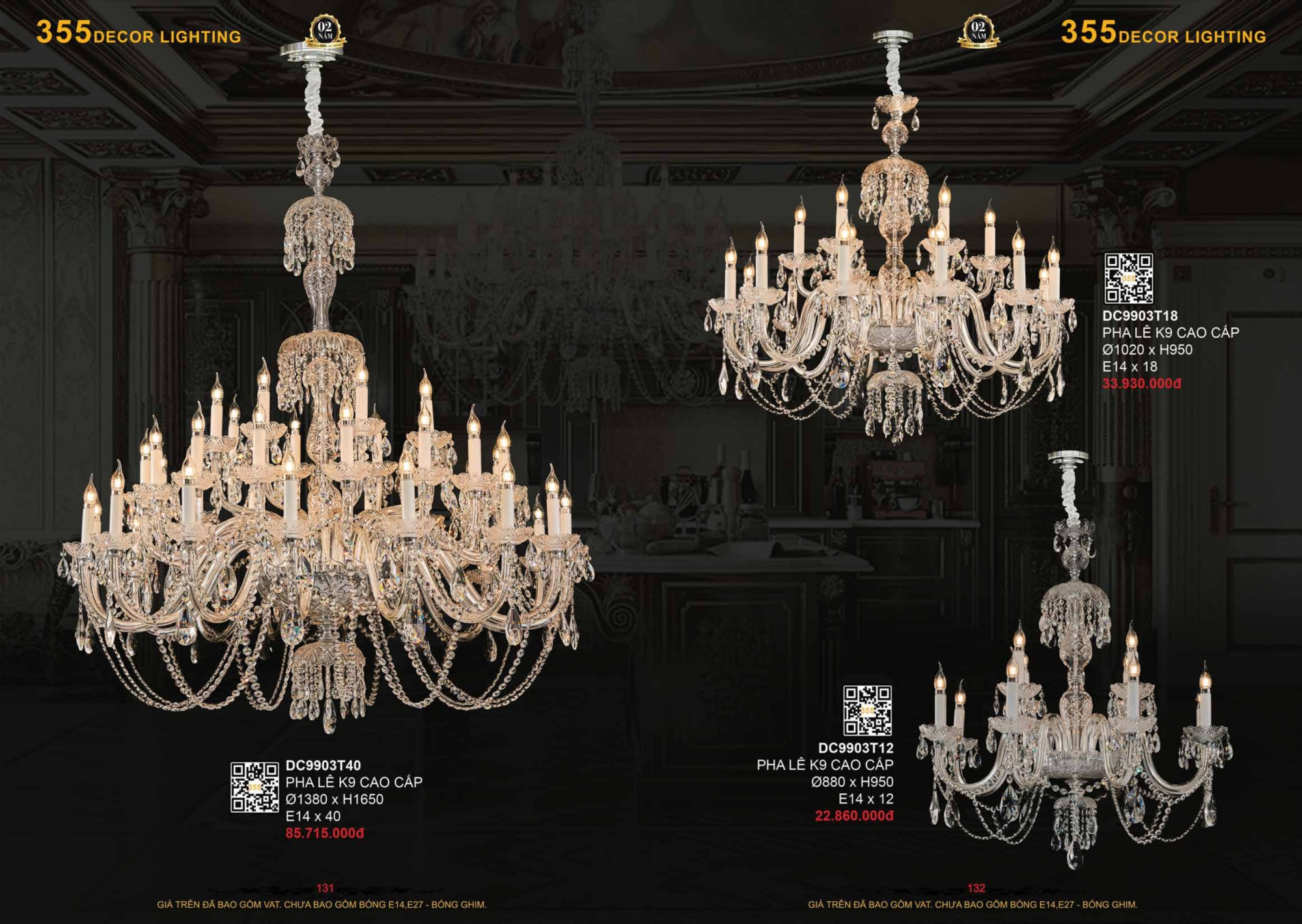 Bảng giá đèn trang trí 355 Decor