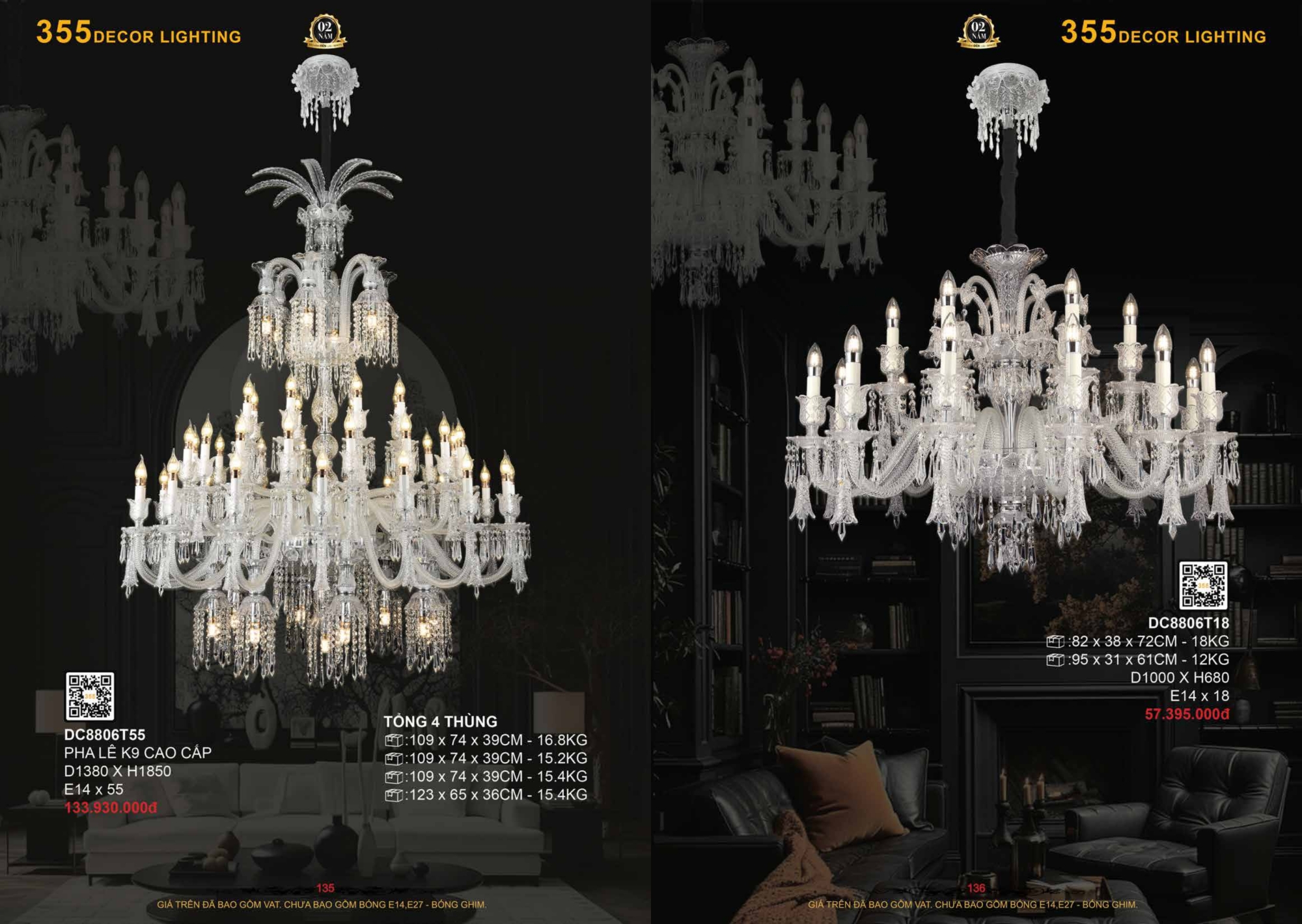 Bảng giá đèn trang trí 355 Decor