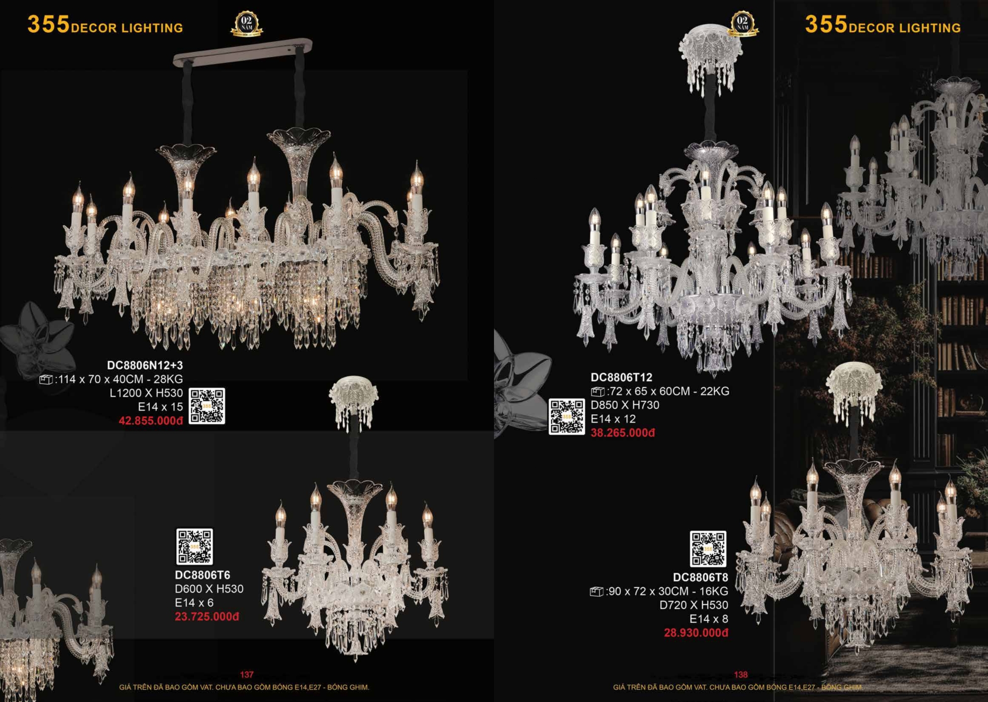 Bảng giá đèn trang trí 355 Decor