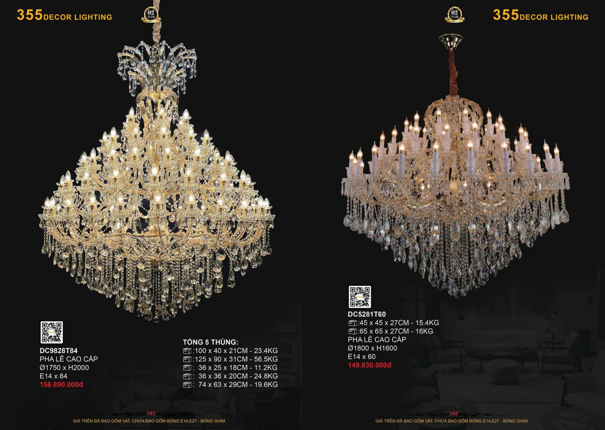 Bảng giá đèn trang trí 355 Decor