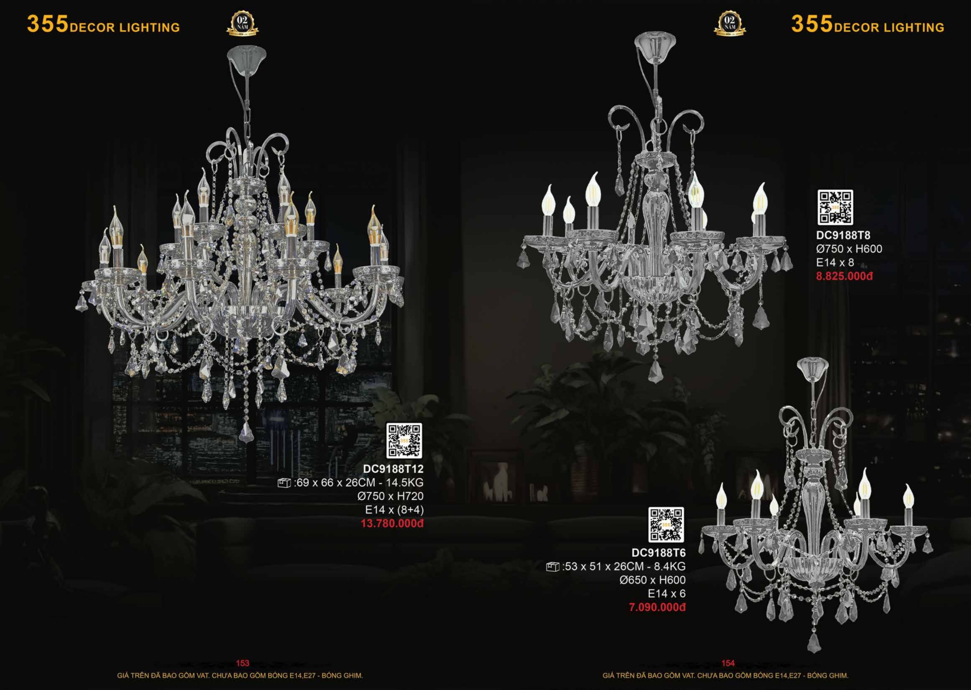 Bảng giá đèn trang trí 355 Decor