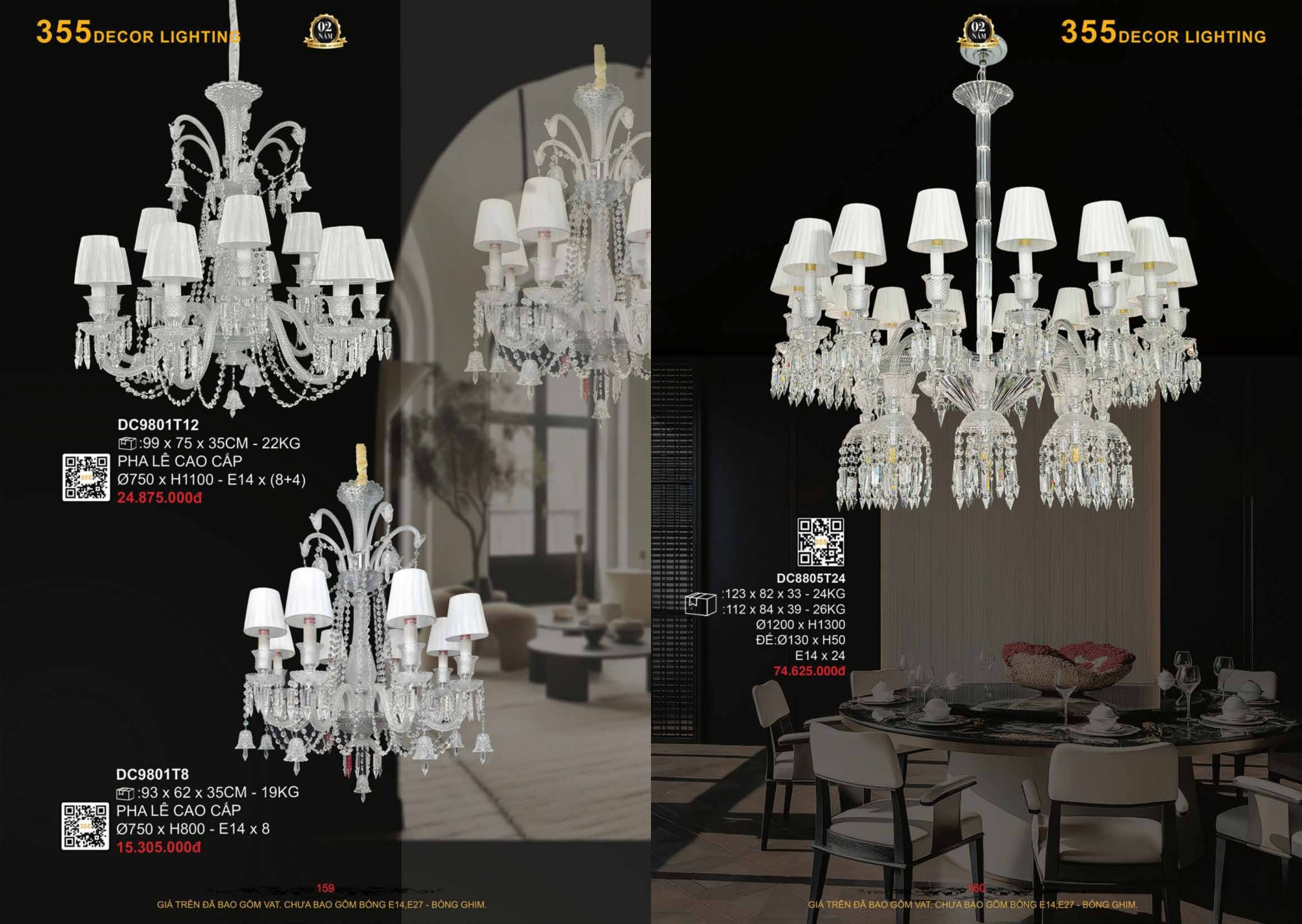 Bảng giá đèn trang trí 355 Decor