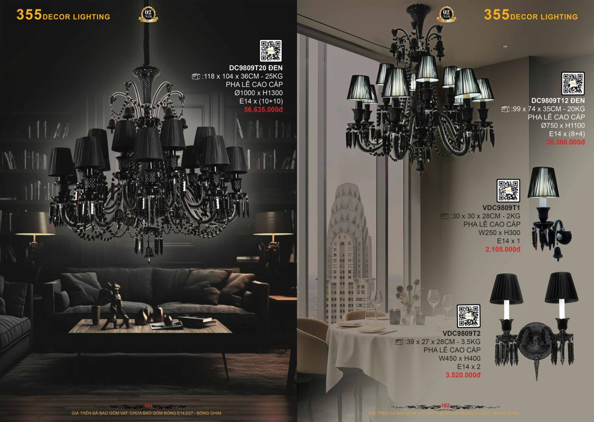 Bảng giá đèn trang trí 355 Decor