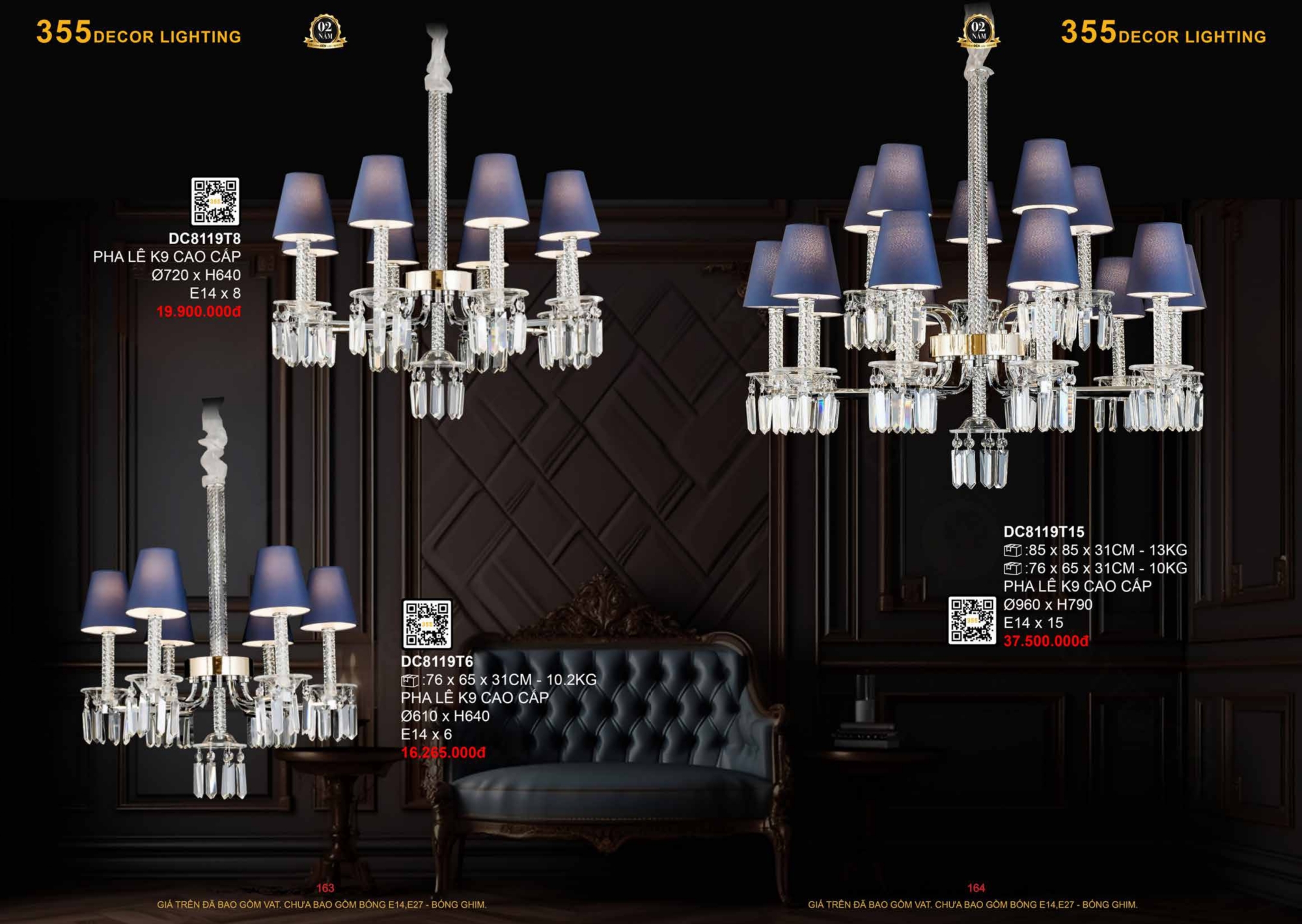 Bảng giá đèn trang trí 355 Decor