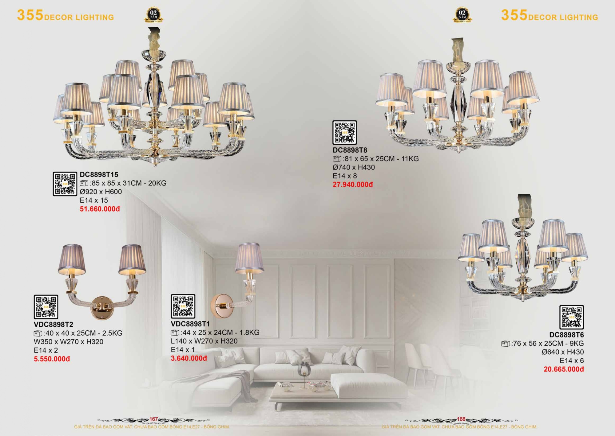 Bảng giá đèn trang trí 355 Decor