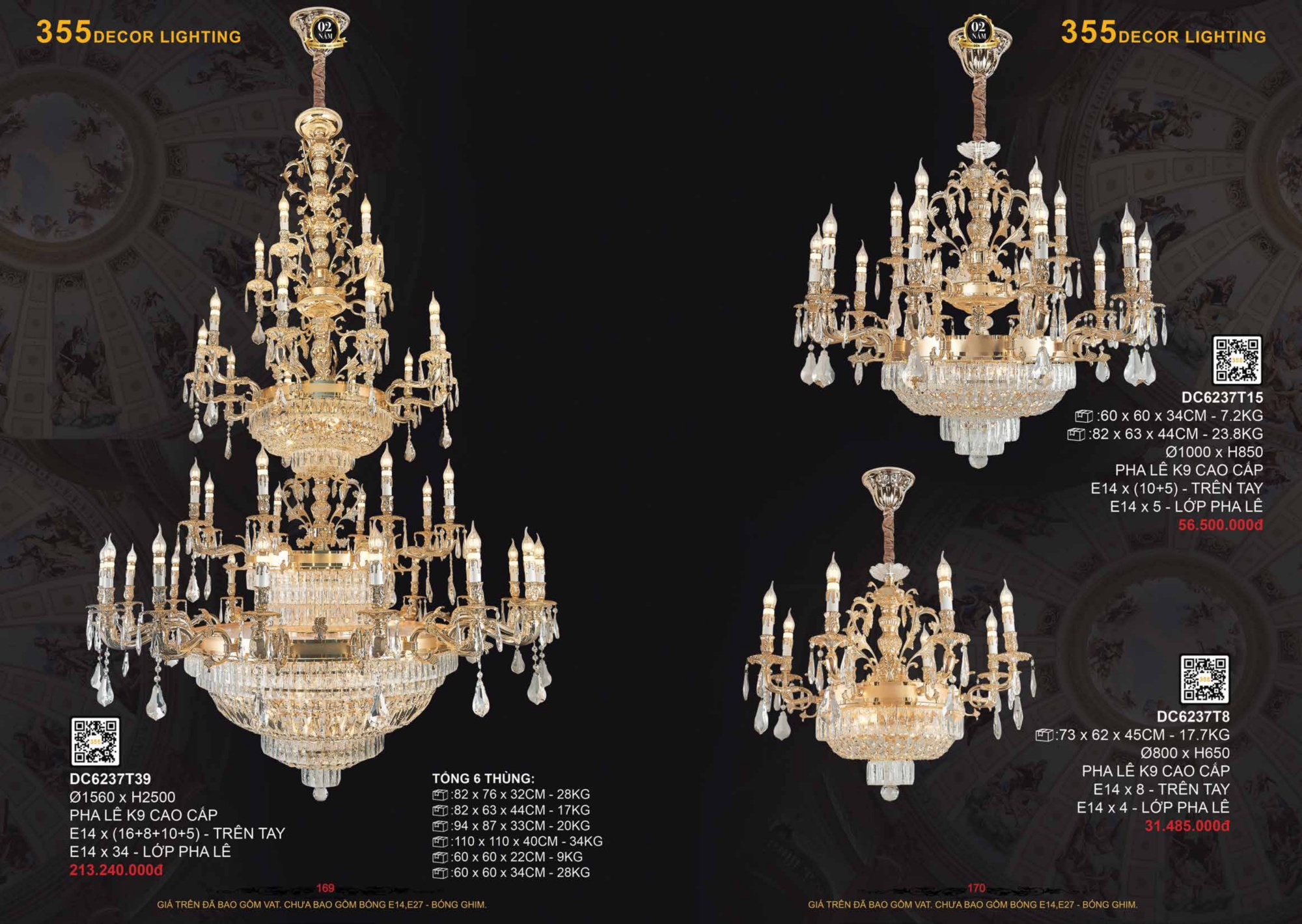 Bảng giá đèn trang trí 355 Decor