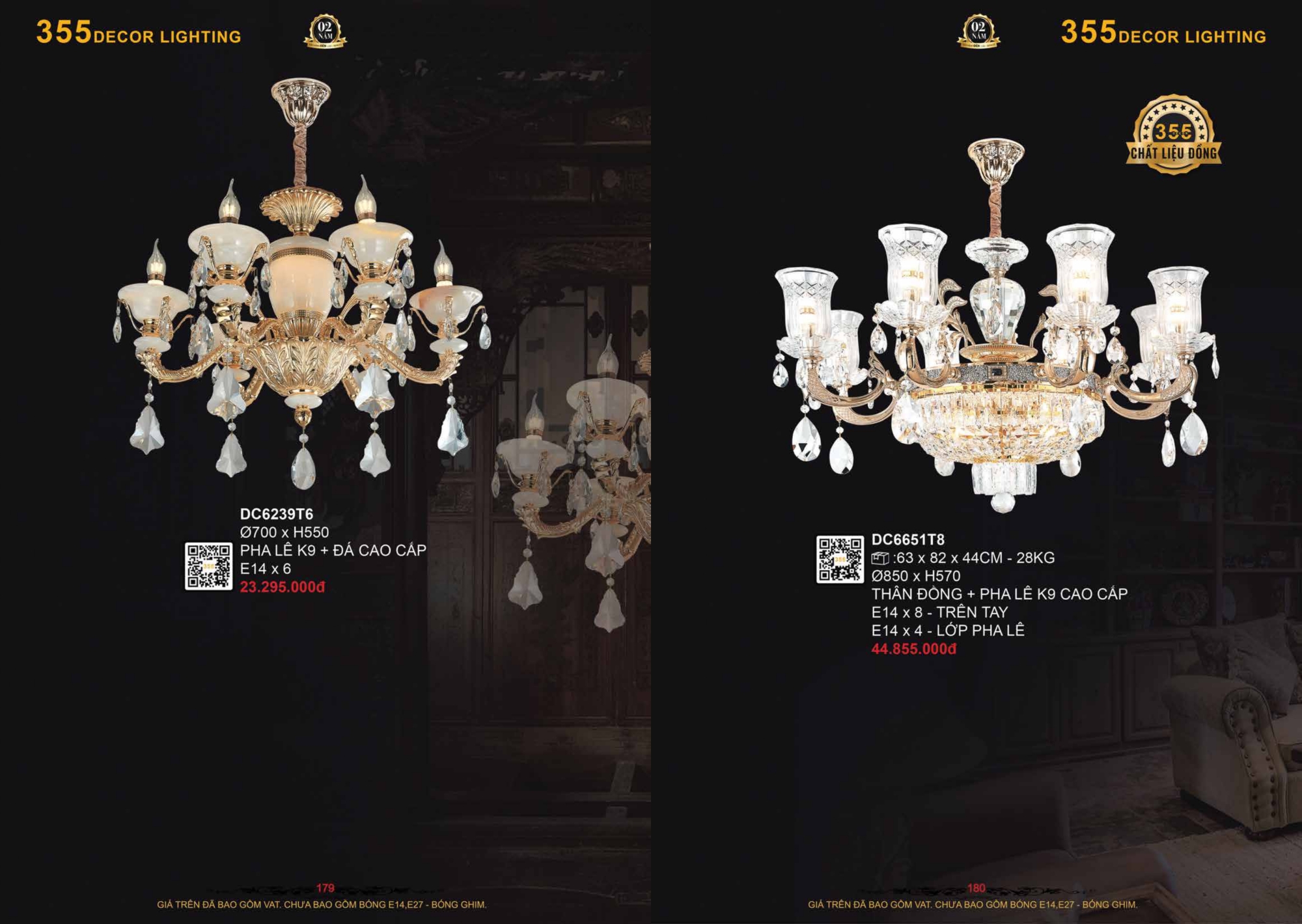 Bảng giá đèn trang trí 355 Decor