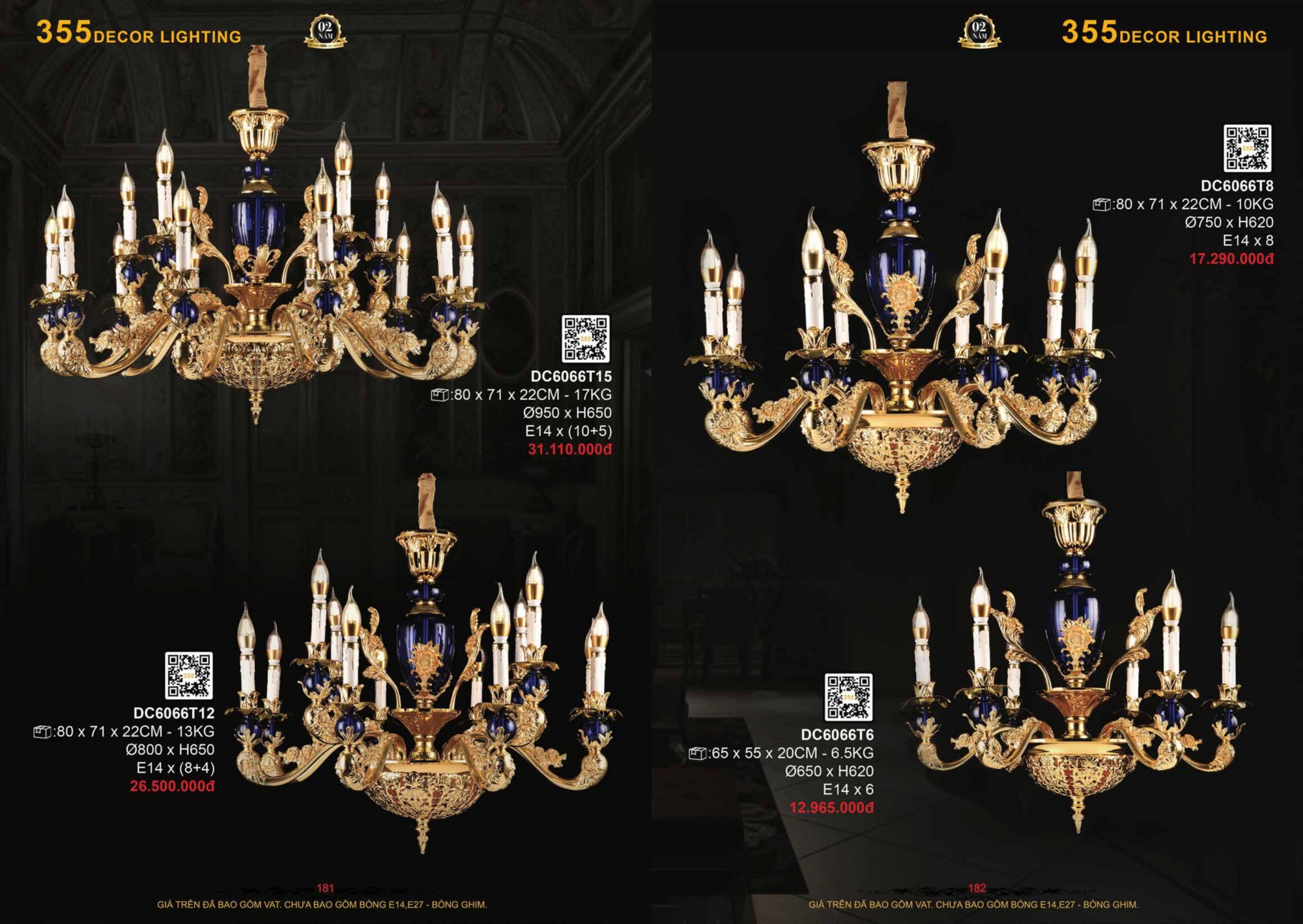 Bảng giá đèn trang trí 355 Decor