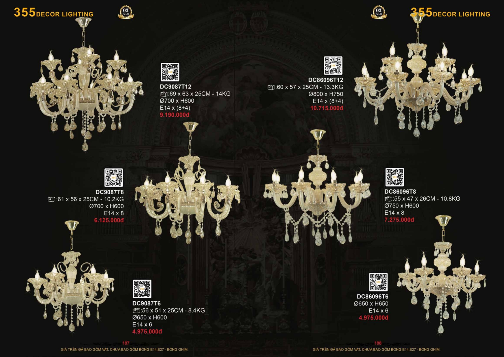 Bảng giá đèn trang trí 355 Decor