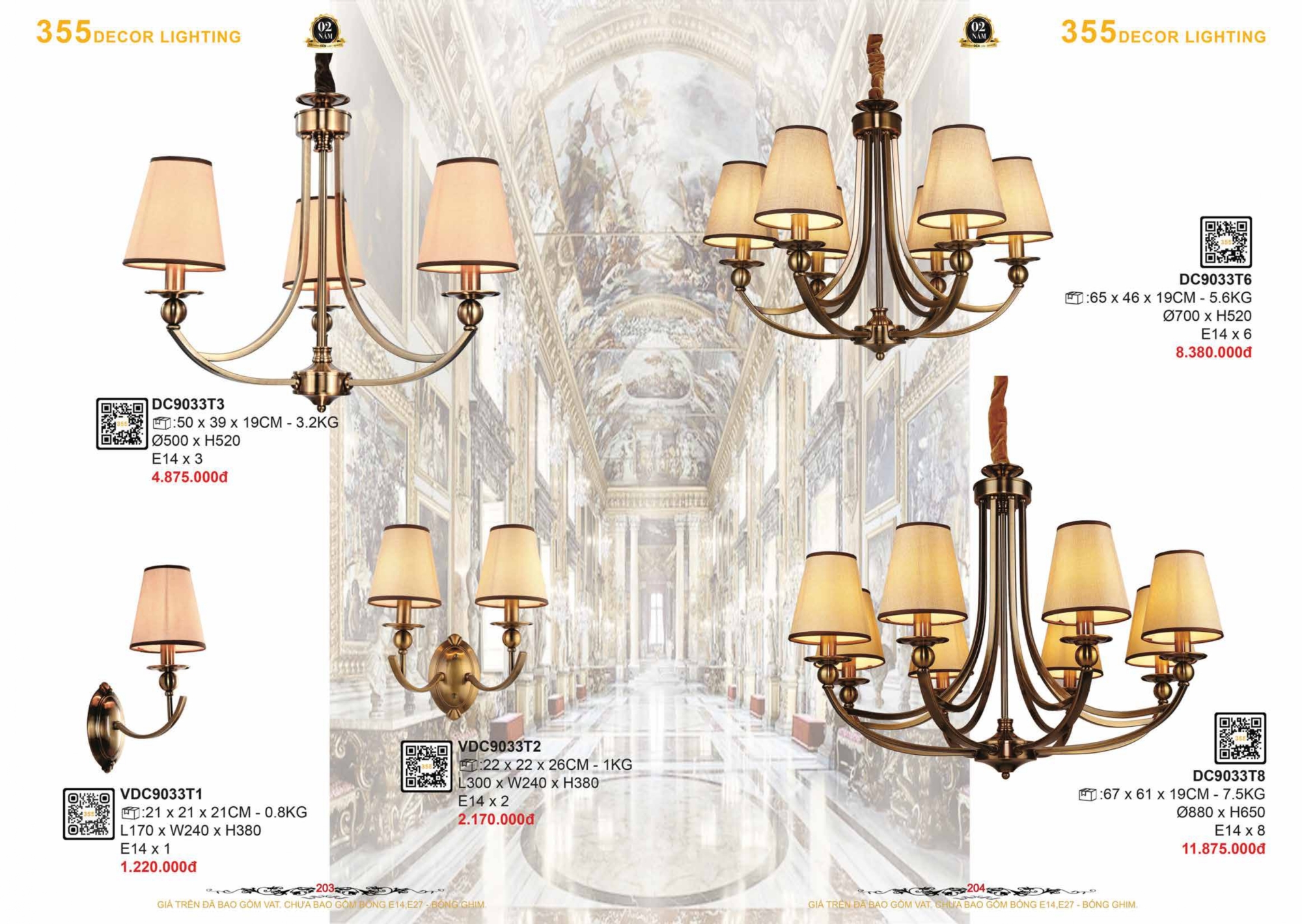Bảng giá đèn trang trí 355 Decor
