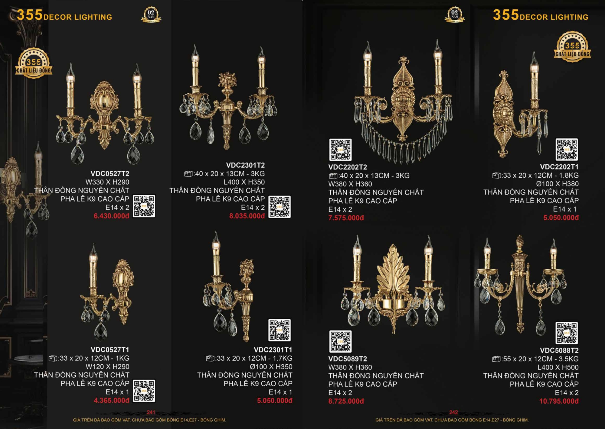 Bảng giá đèn trang trí 355 Decor