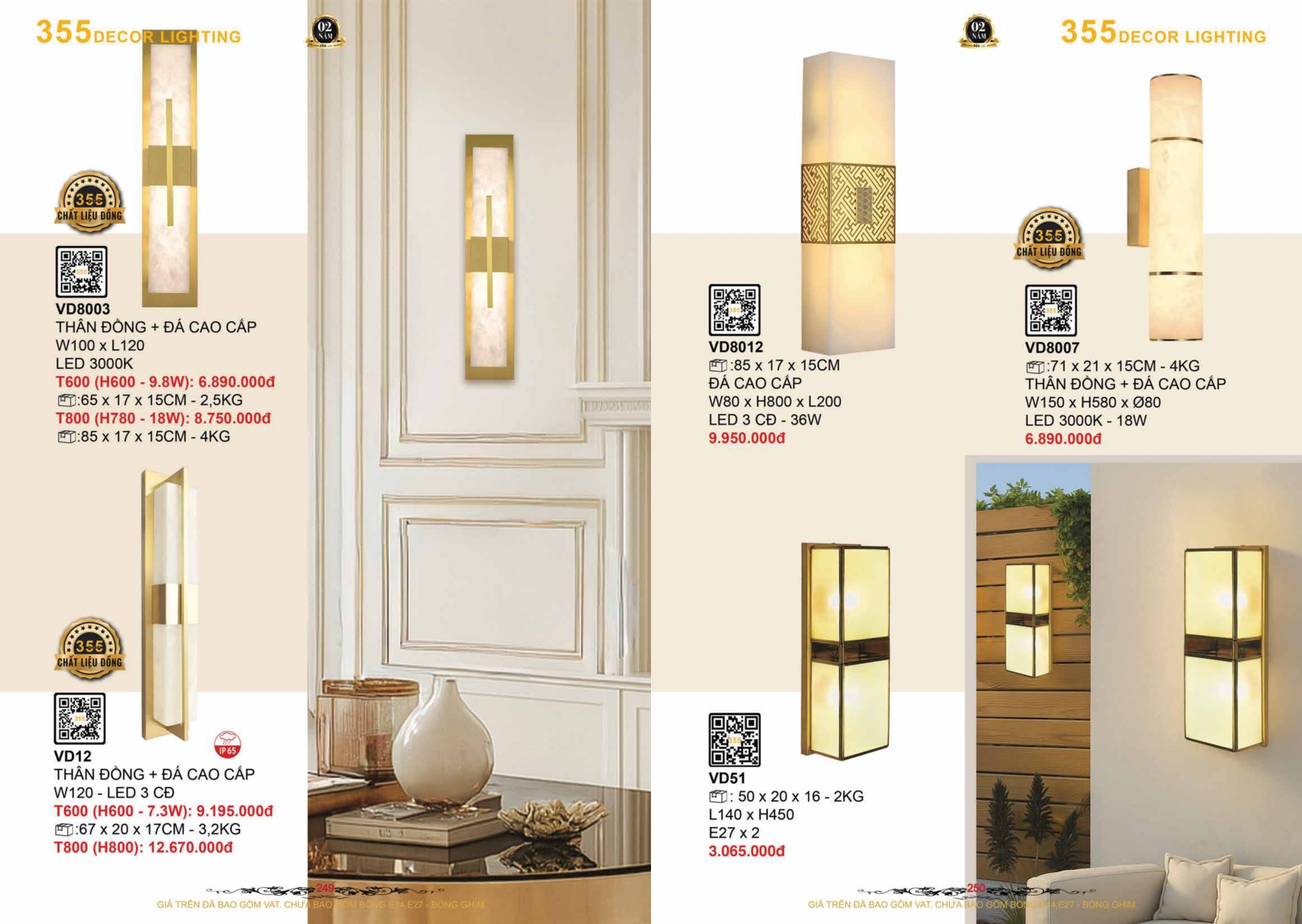 Bảng giá đèn trang trí 355 Decor