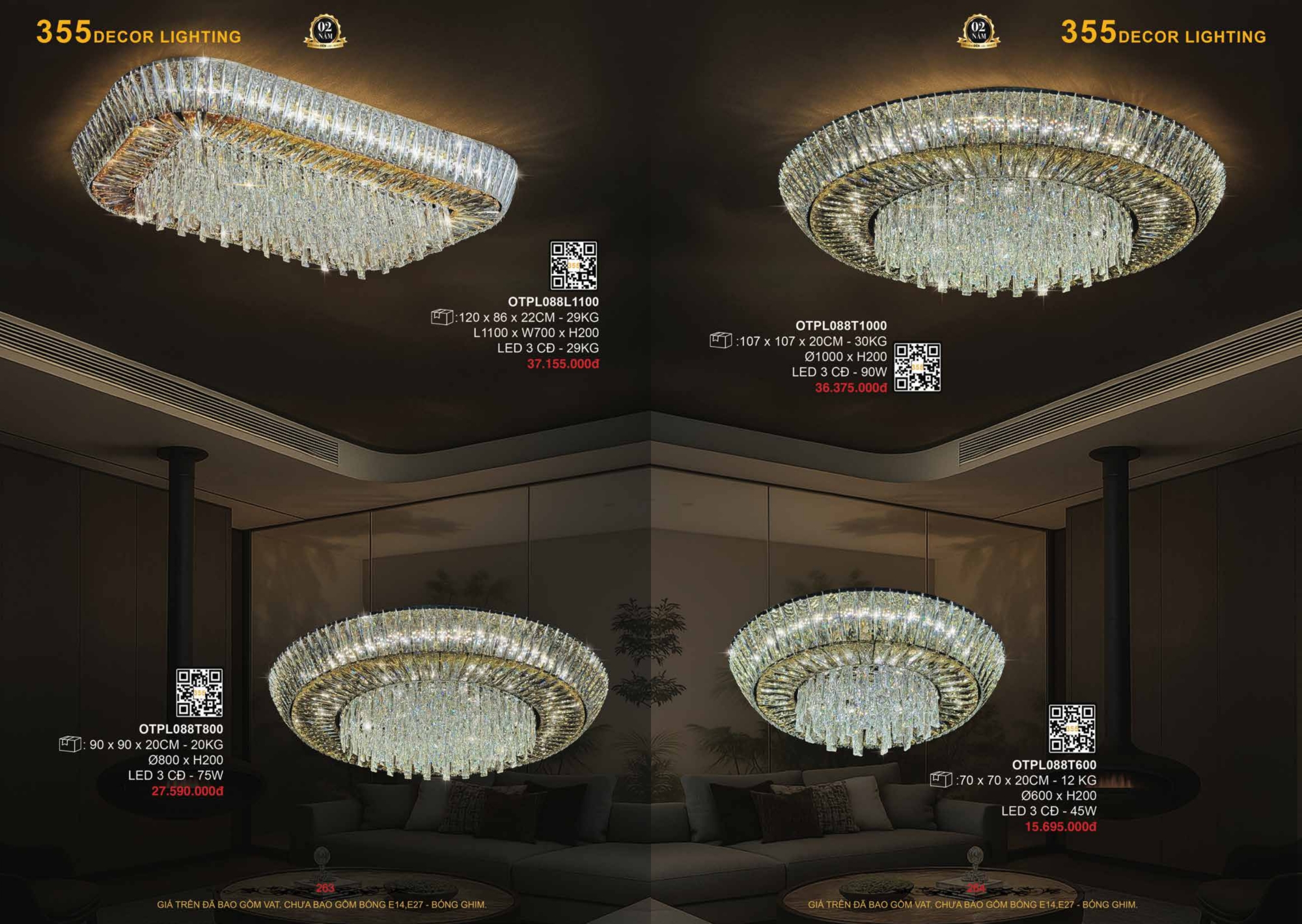 Bảng giá đèn trang trí 355 Decor