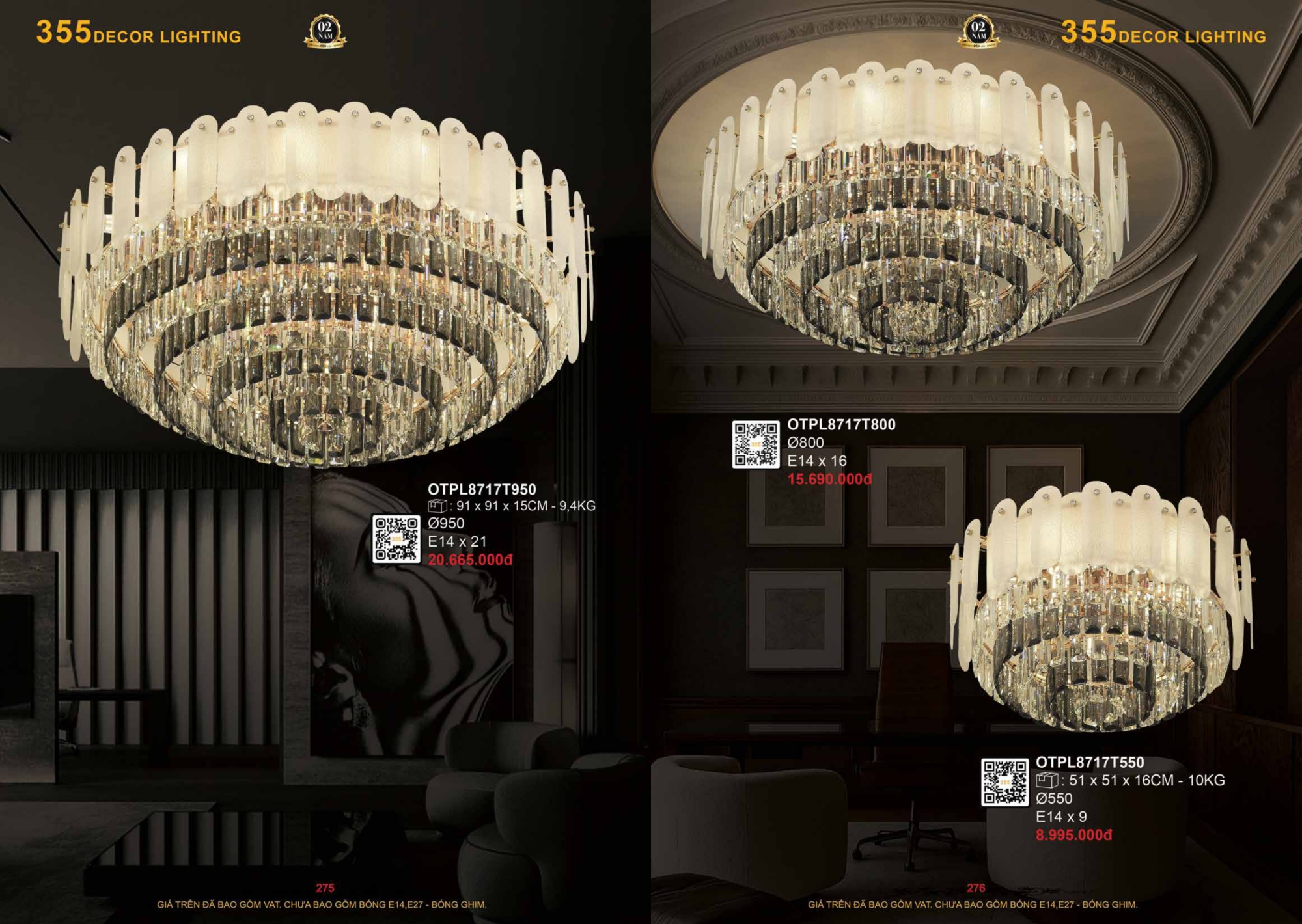 Bảng giá đèn trang trí 355 Decor