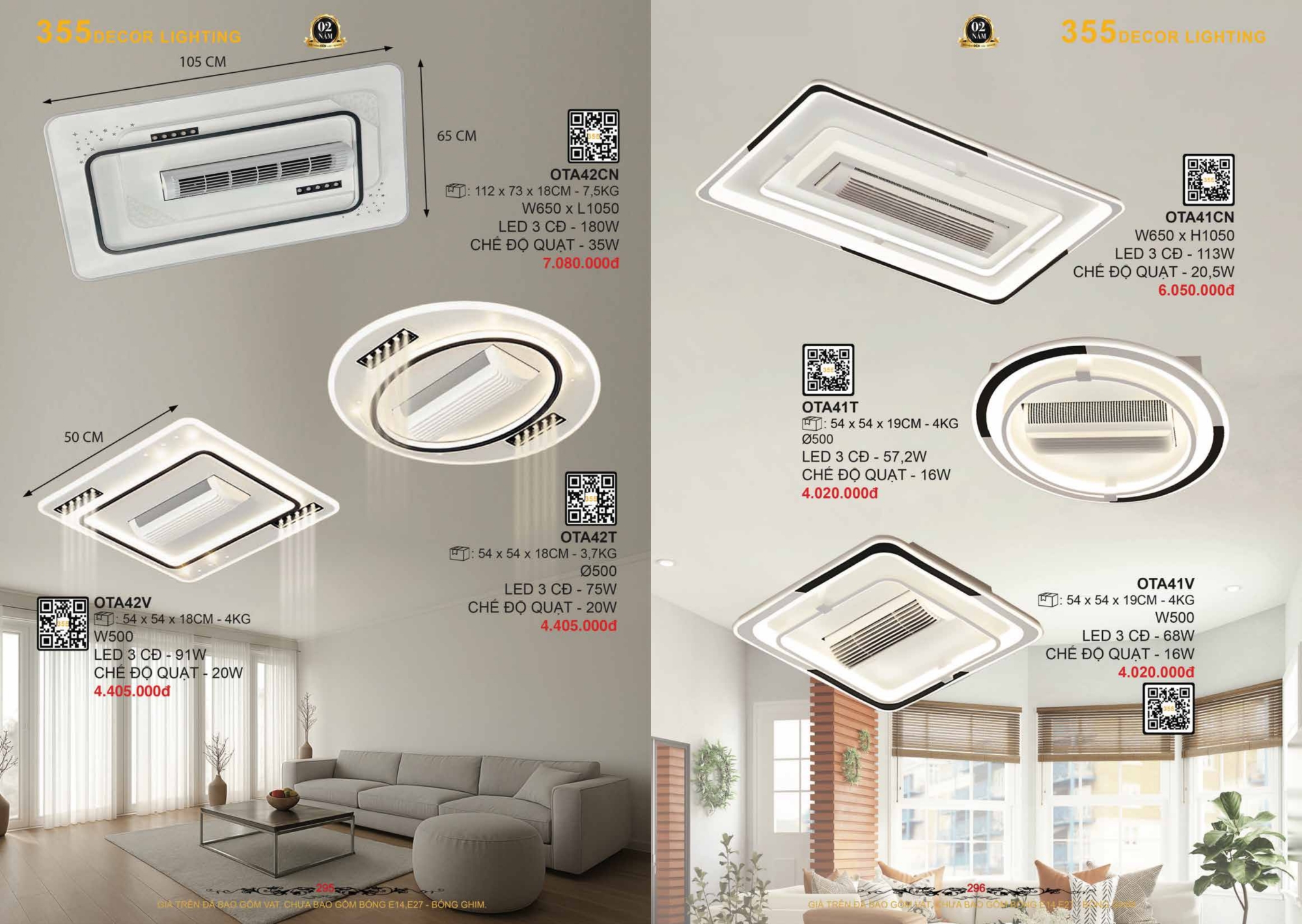 Bảng giá đèn trang trí 355 Decor