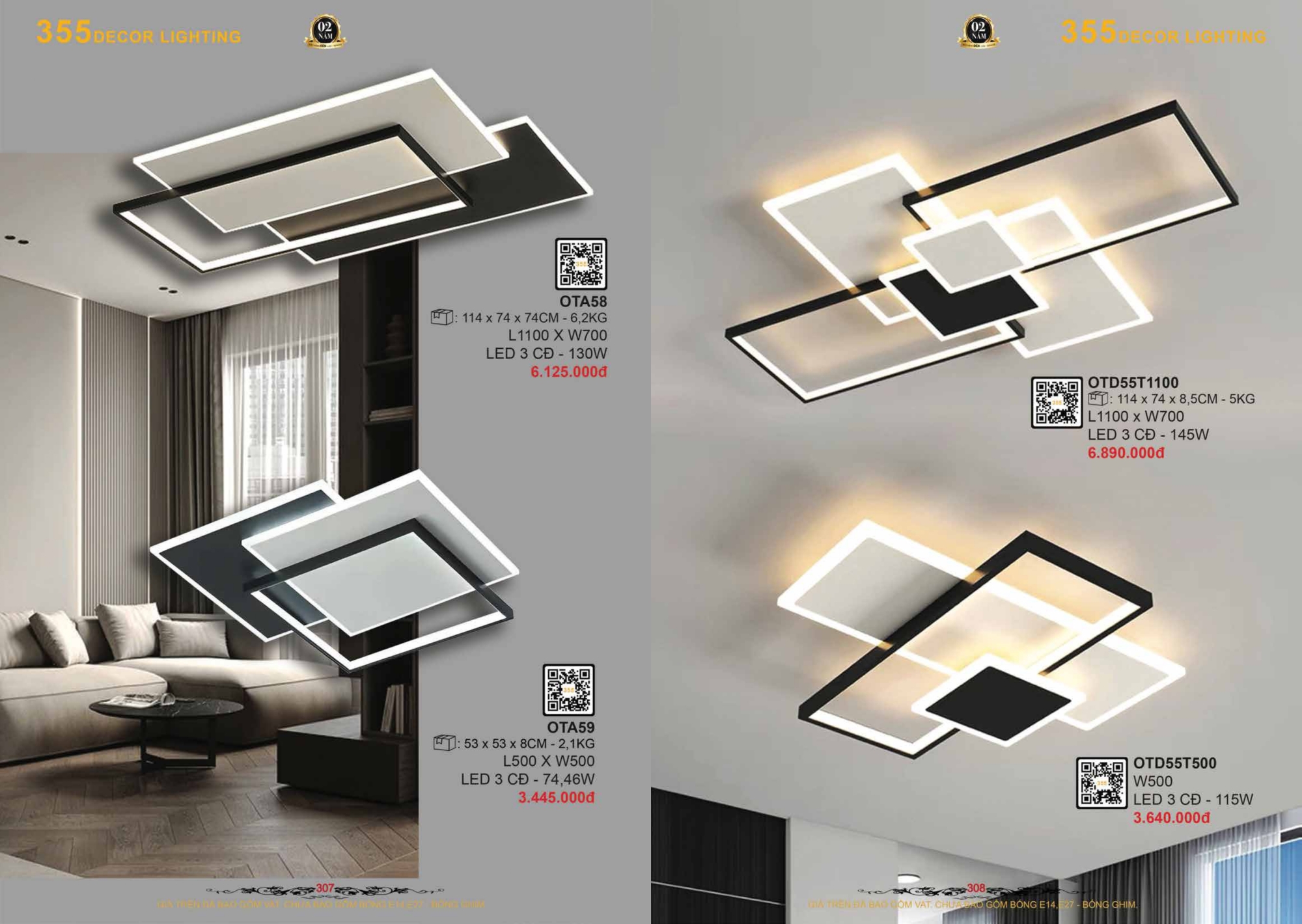 Bảng giá đèn trang trí 355 Decor