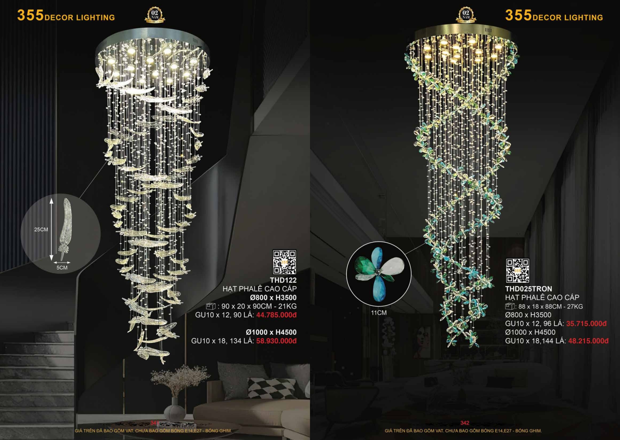 Bảng giá đèn trang trí 355 Decor