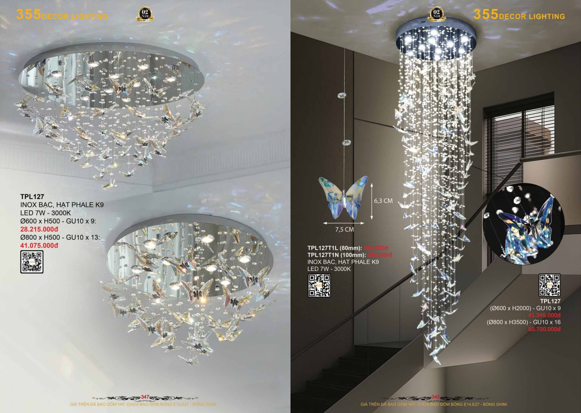 Bảng giá đèn trang trí 355 Decor