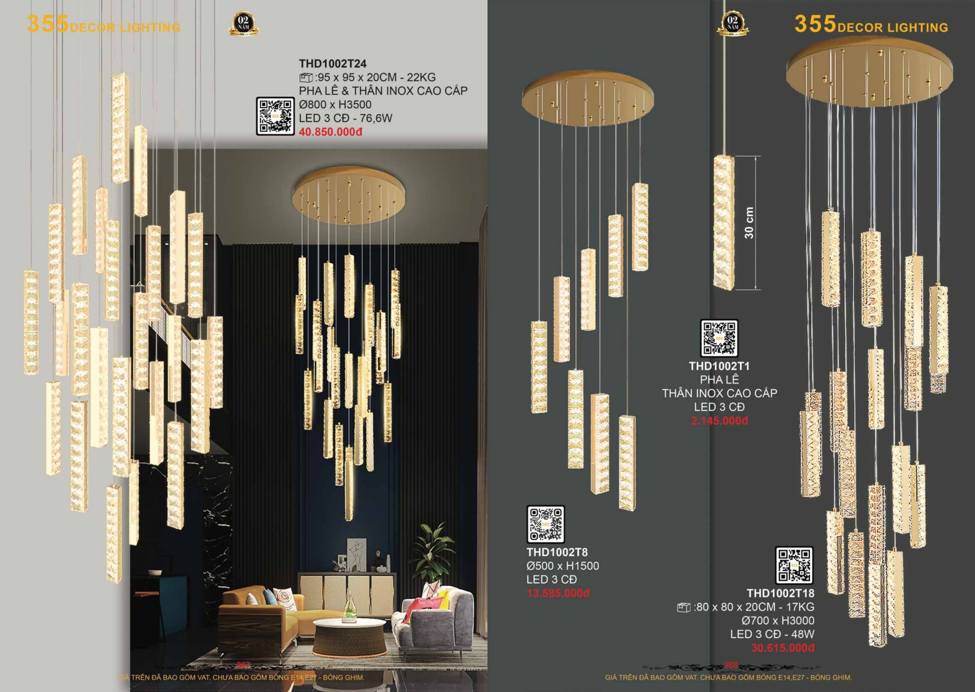 Bảng giá đèn trang trí 355 Decor