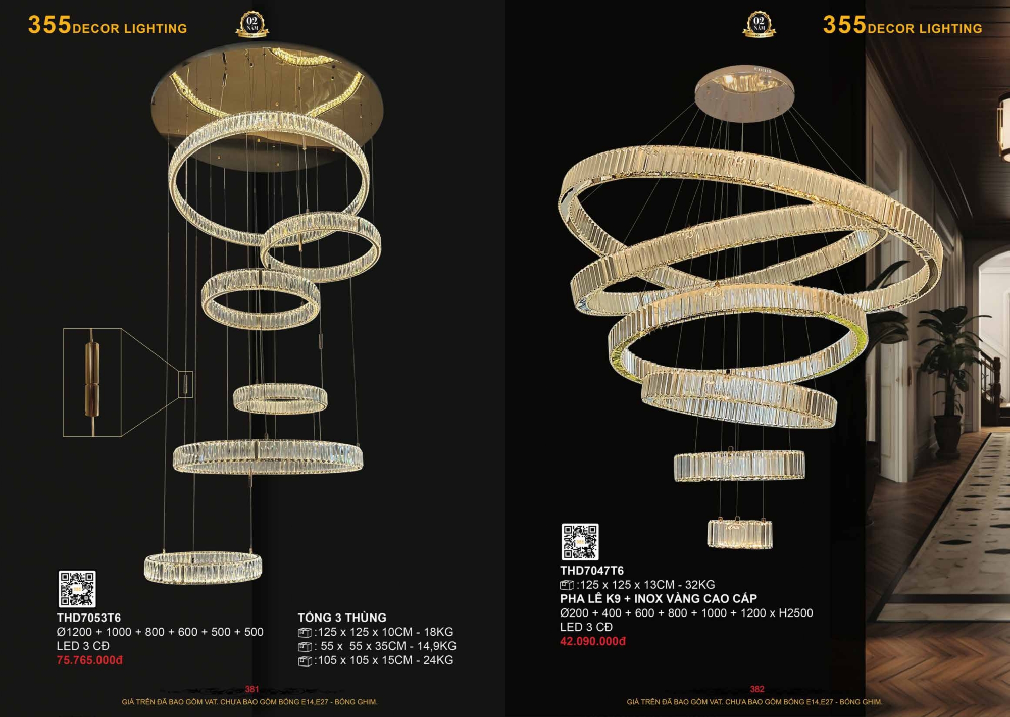 Bảng giá đèn trang trí 355 Decor