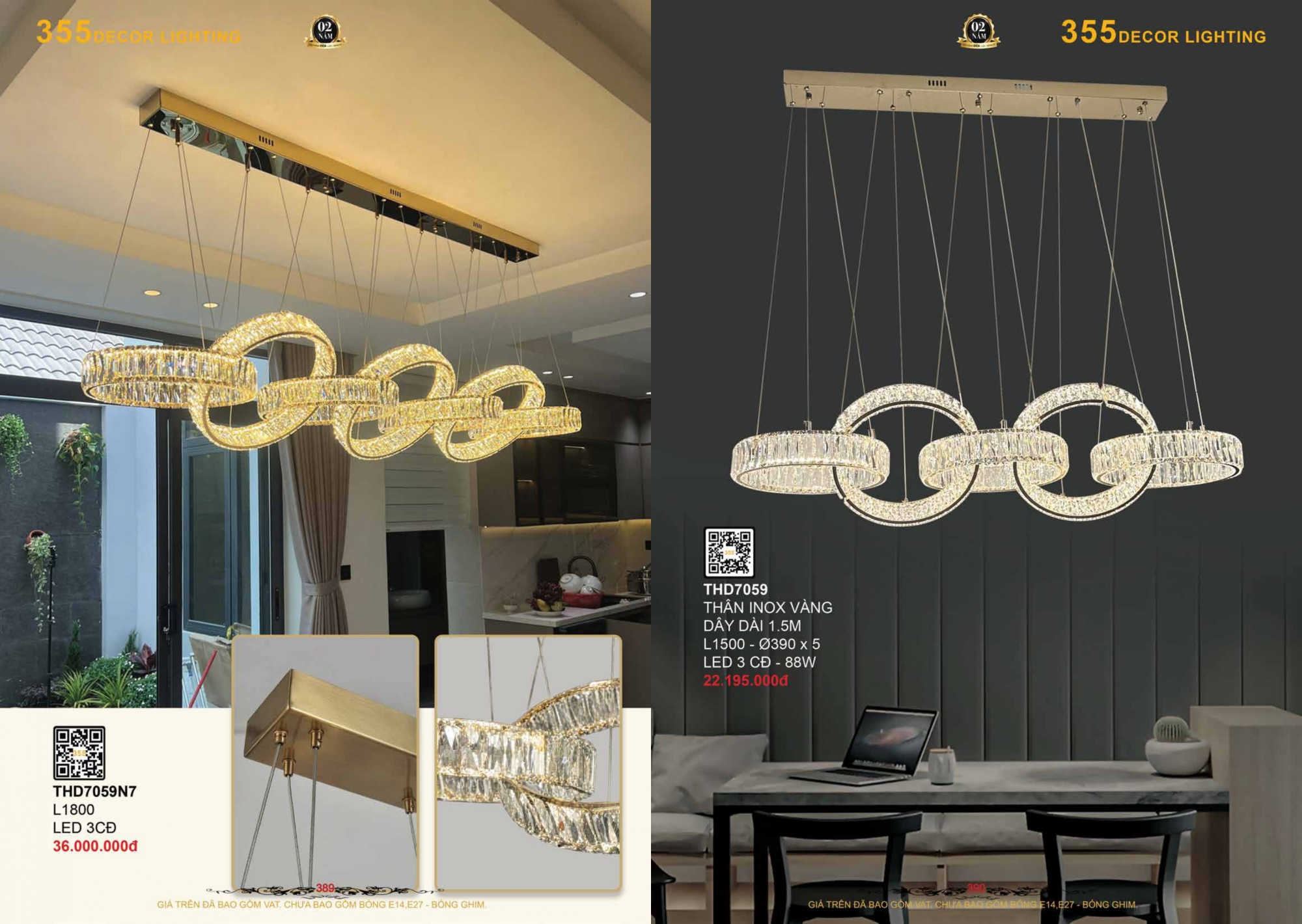 Bảng giá đèn trang trí 355 Decor