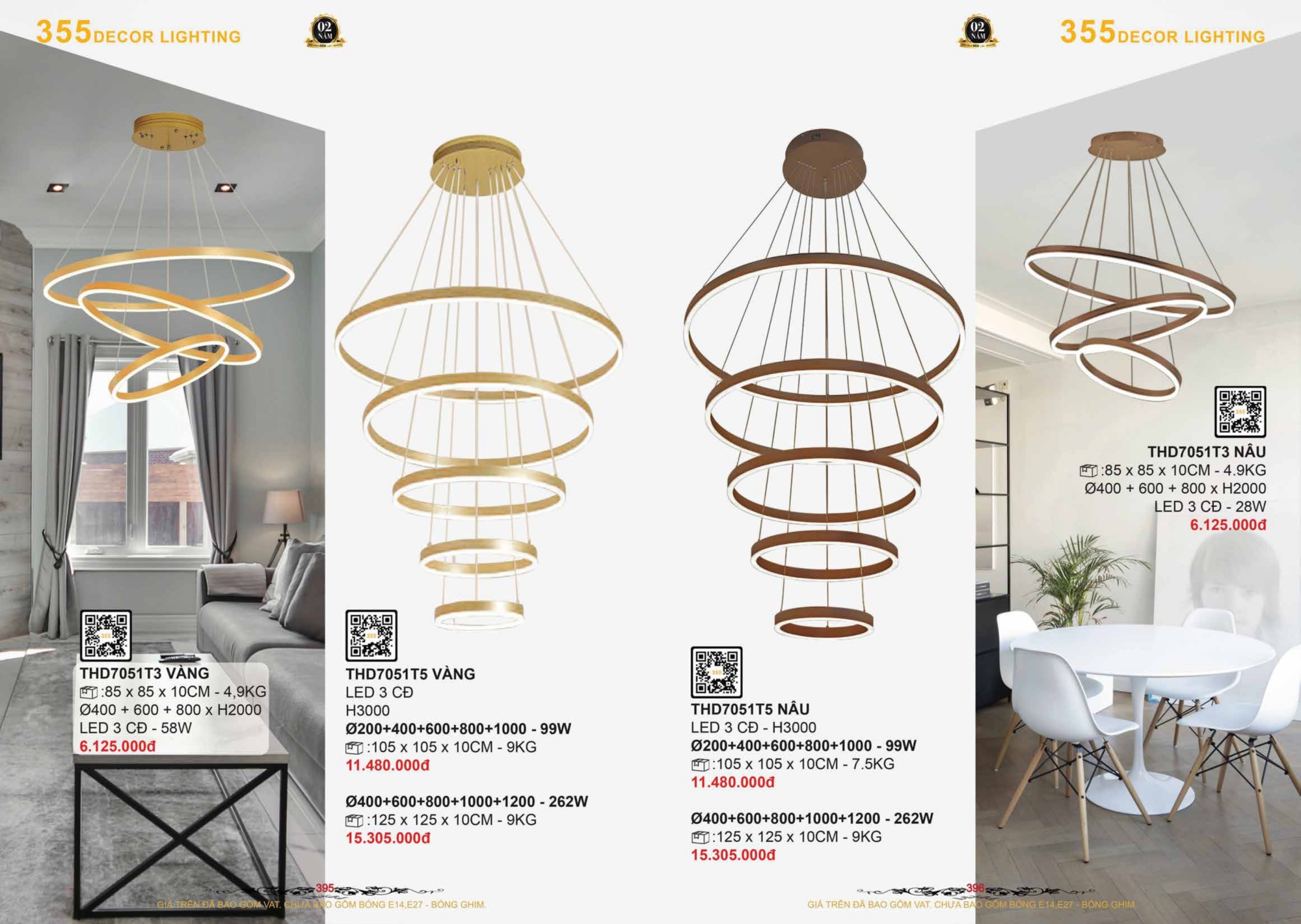 Bảng giá đèn trang trí 355 Decor