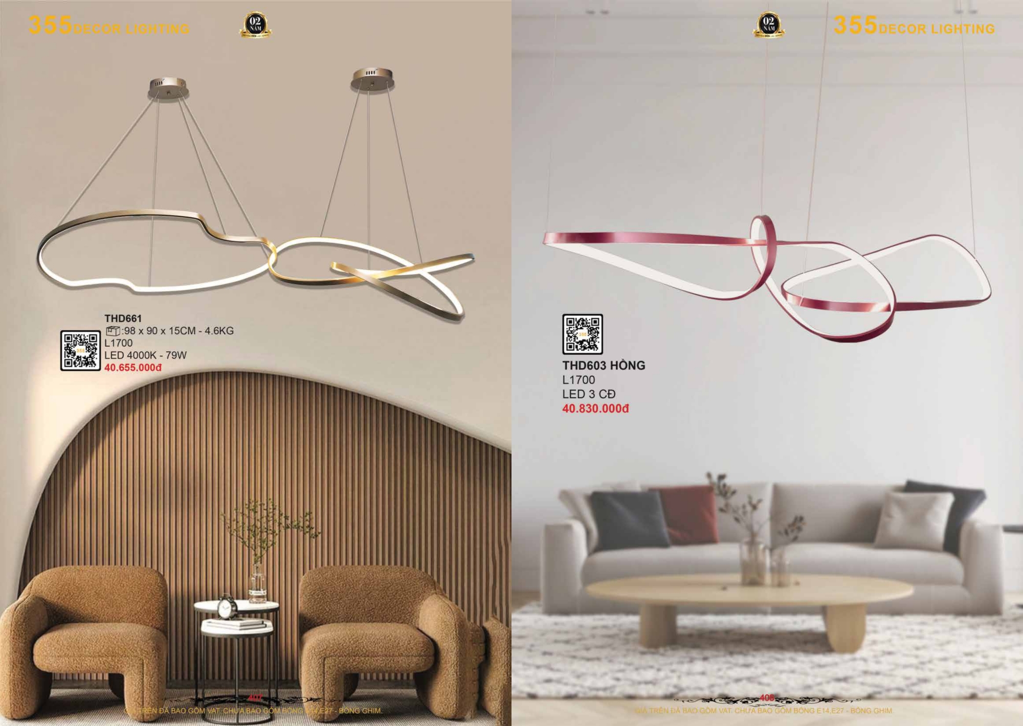 Bảng giá đèn trang trí 355 Decor