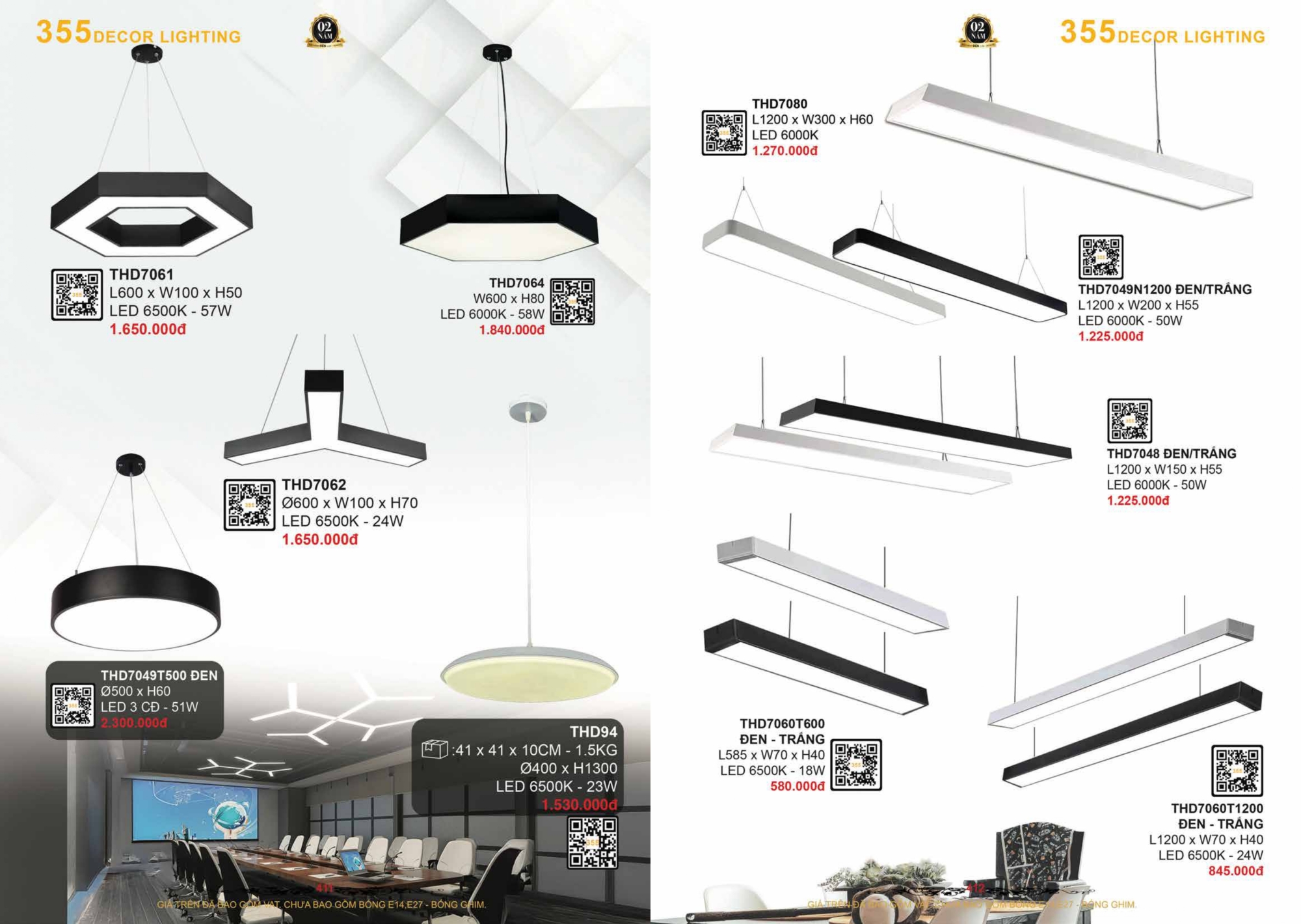 Bảng giá đèn trang trí 355 Decor