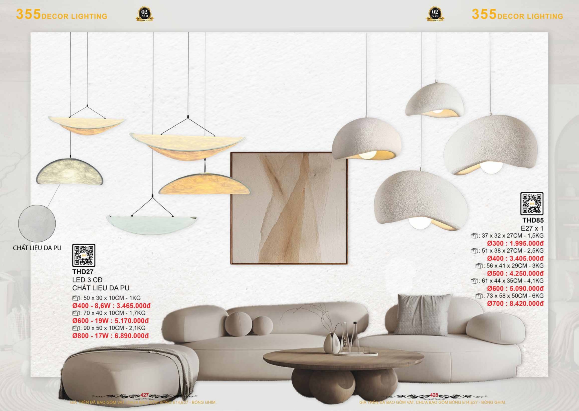 Bảng giá đèn trang trí 355 Decor