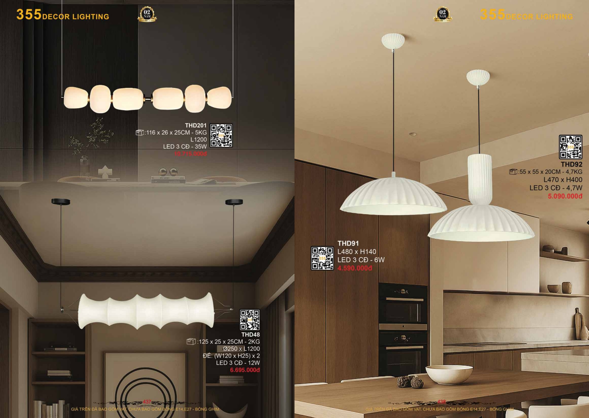 Bảng giá đèn trang trí 355 Decor