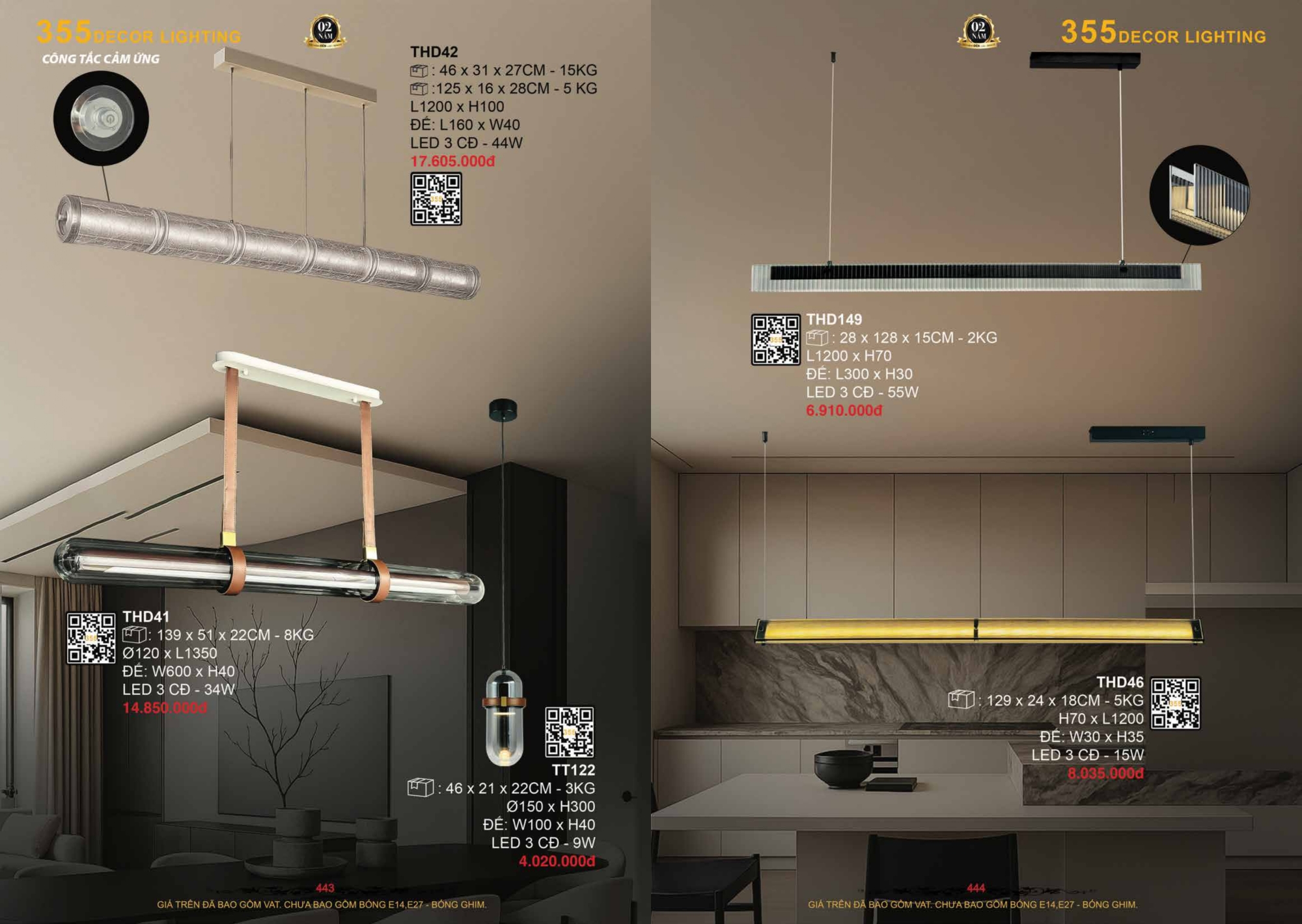 Bảng giá đèn trang trí 355 Decor