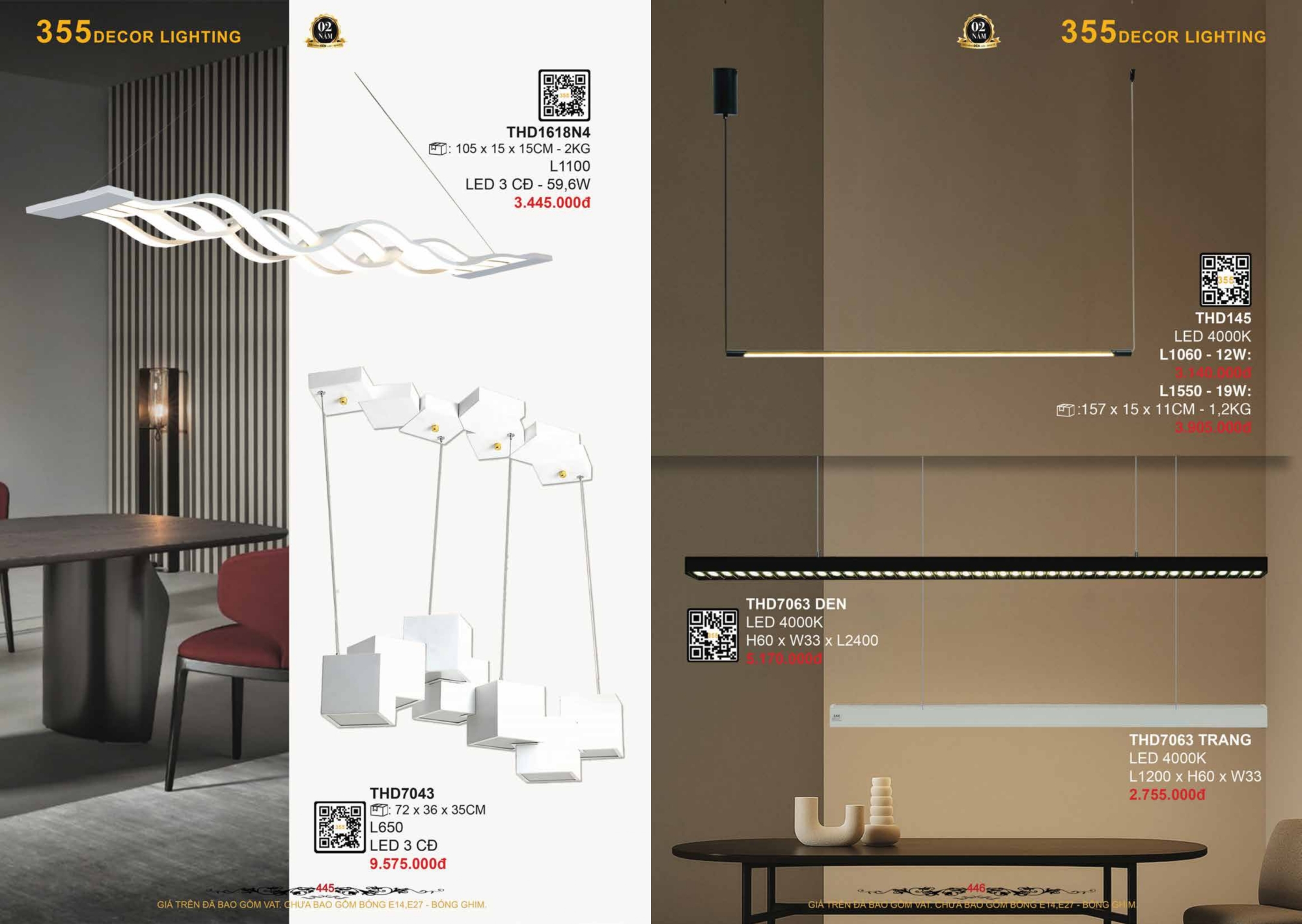 Bảng giá đèn trang trí 355 Decor