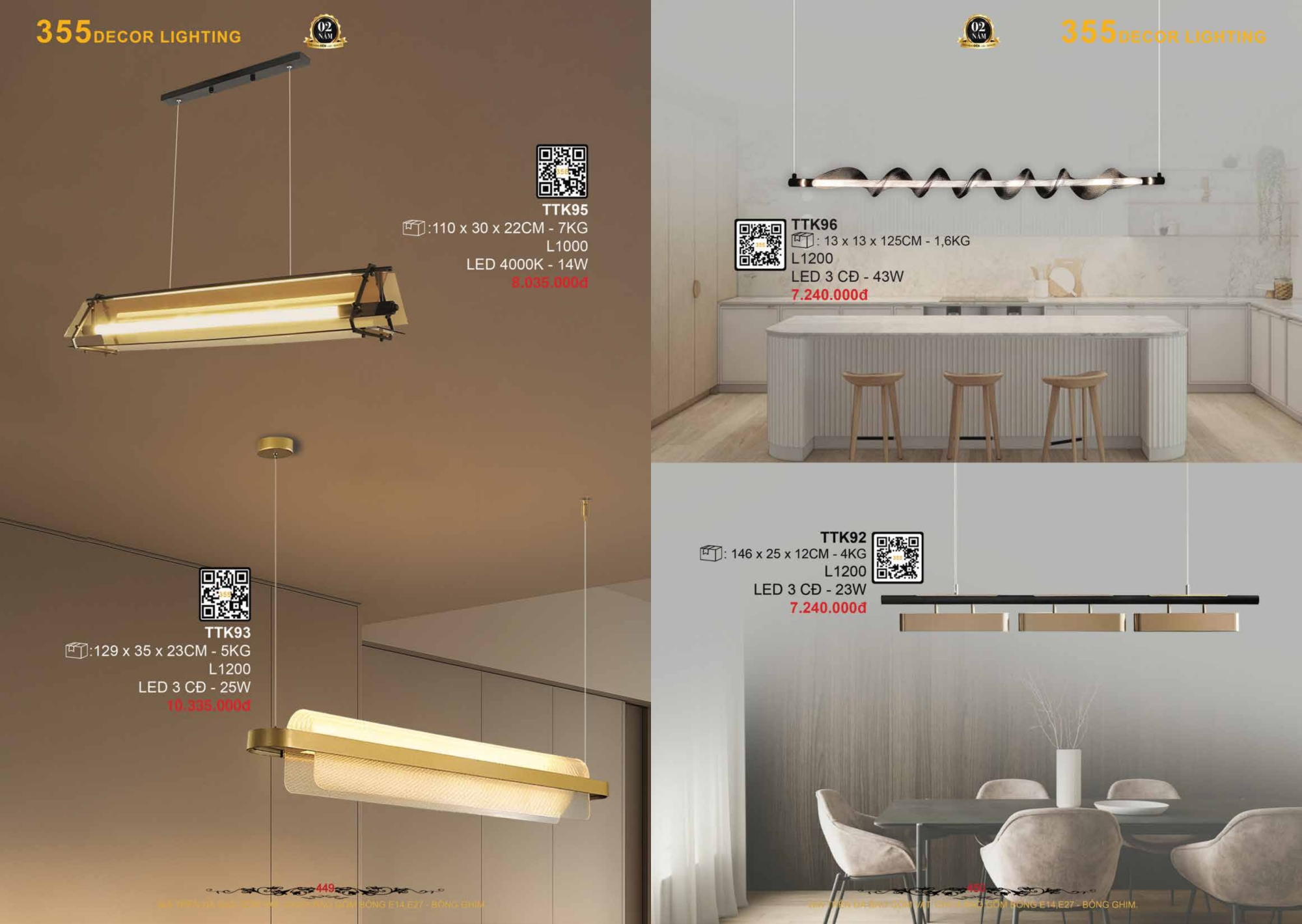 Bảng giá đèn trang trí 355 Decor