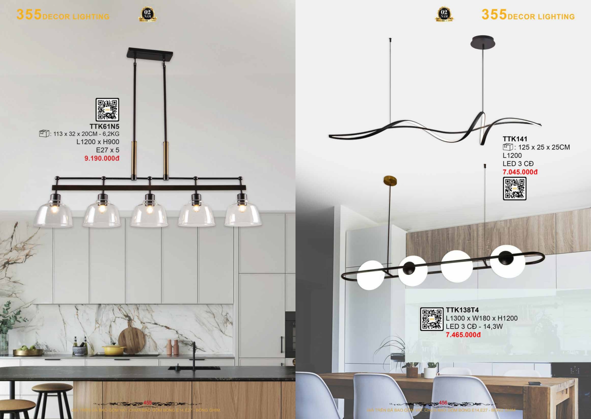 Bảng giá đèn trang trí 355 Decor