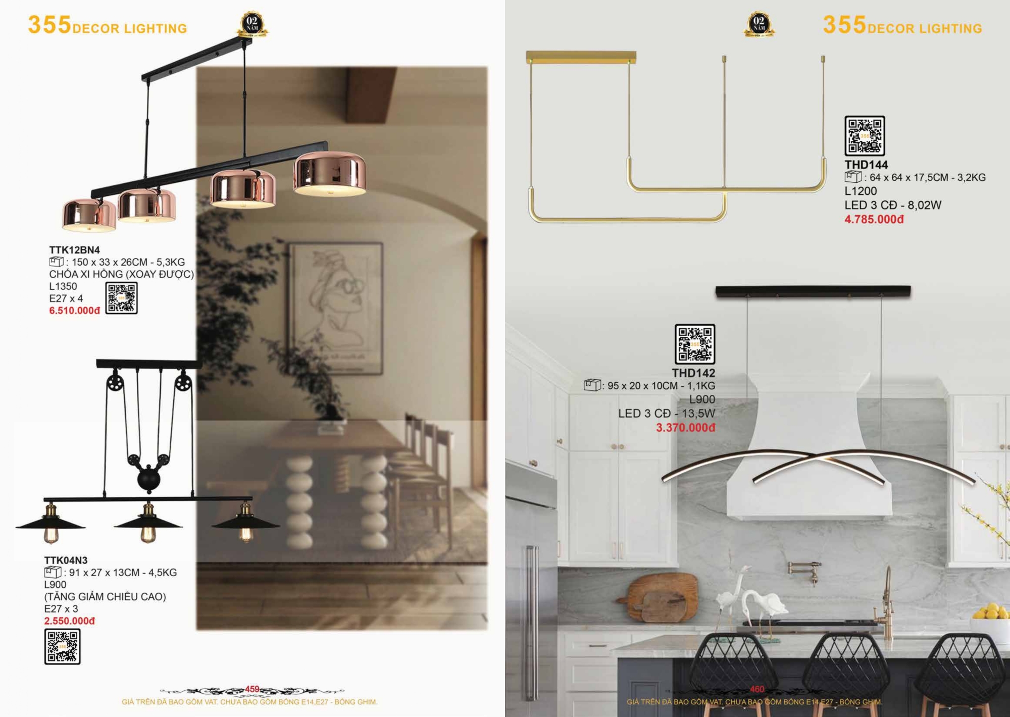 Bảng giá đèn trang trí 355 Decor