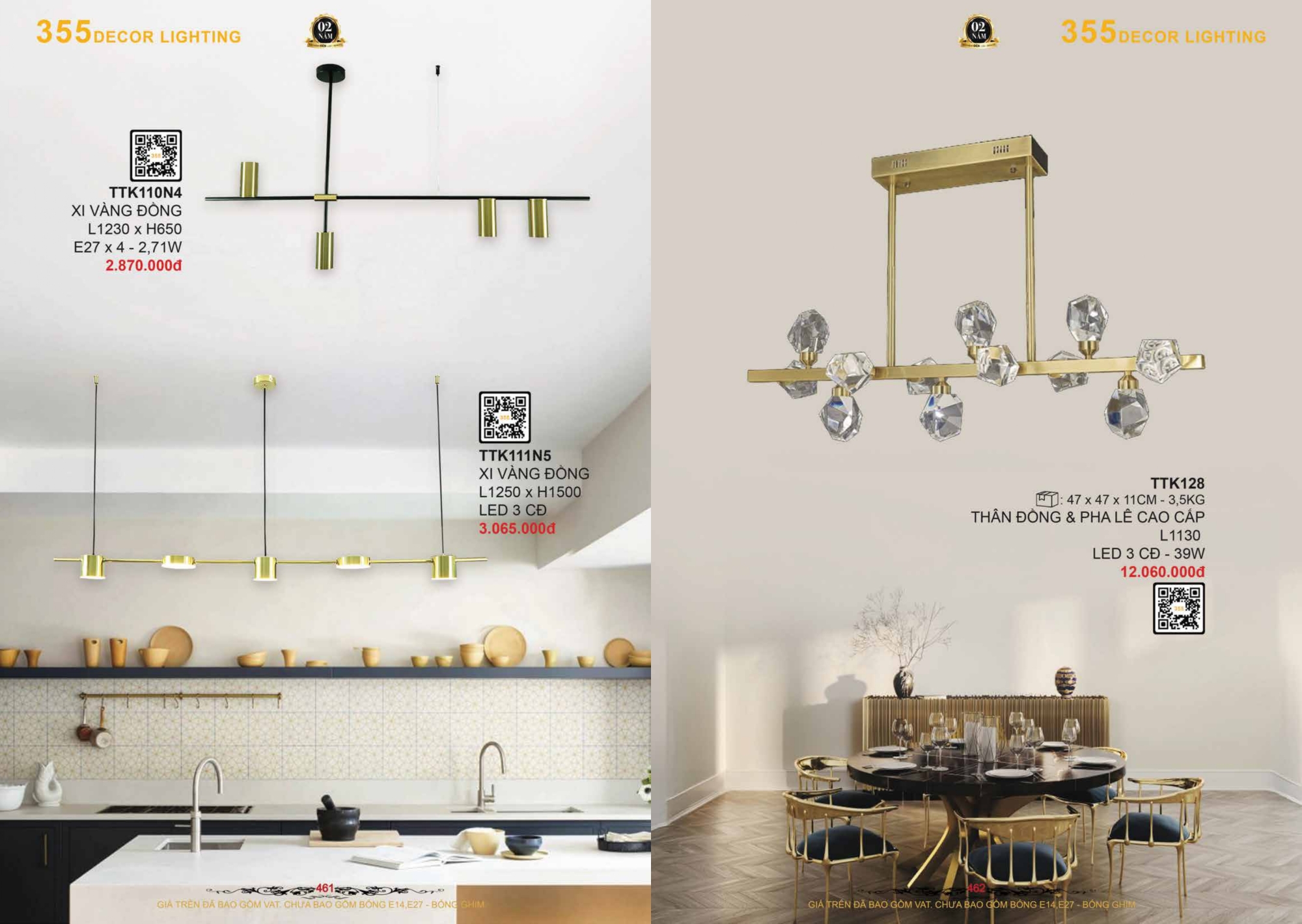 Bảng giá đèn trang trí 355 Decor