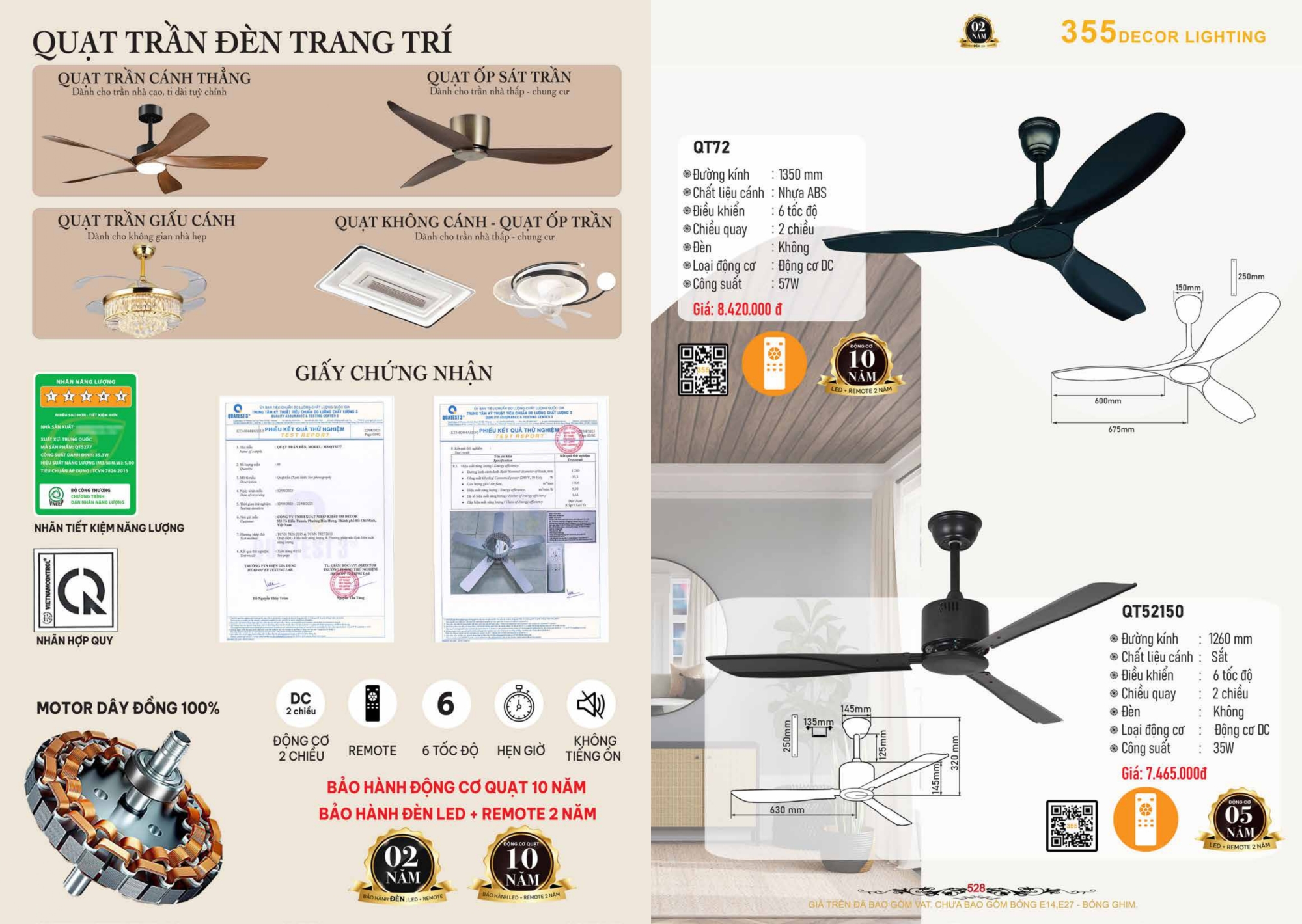 Bảng giá đèn trang trí 355 Decor