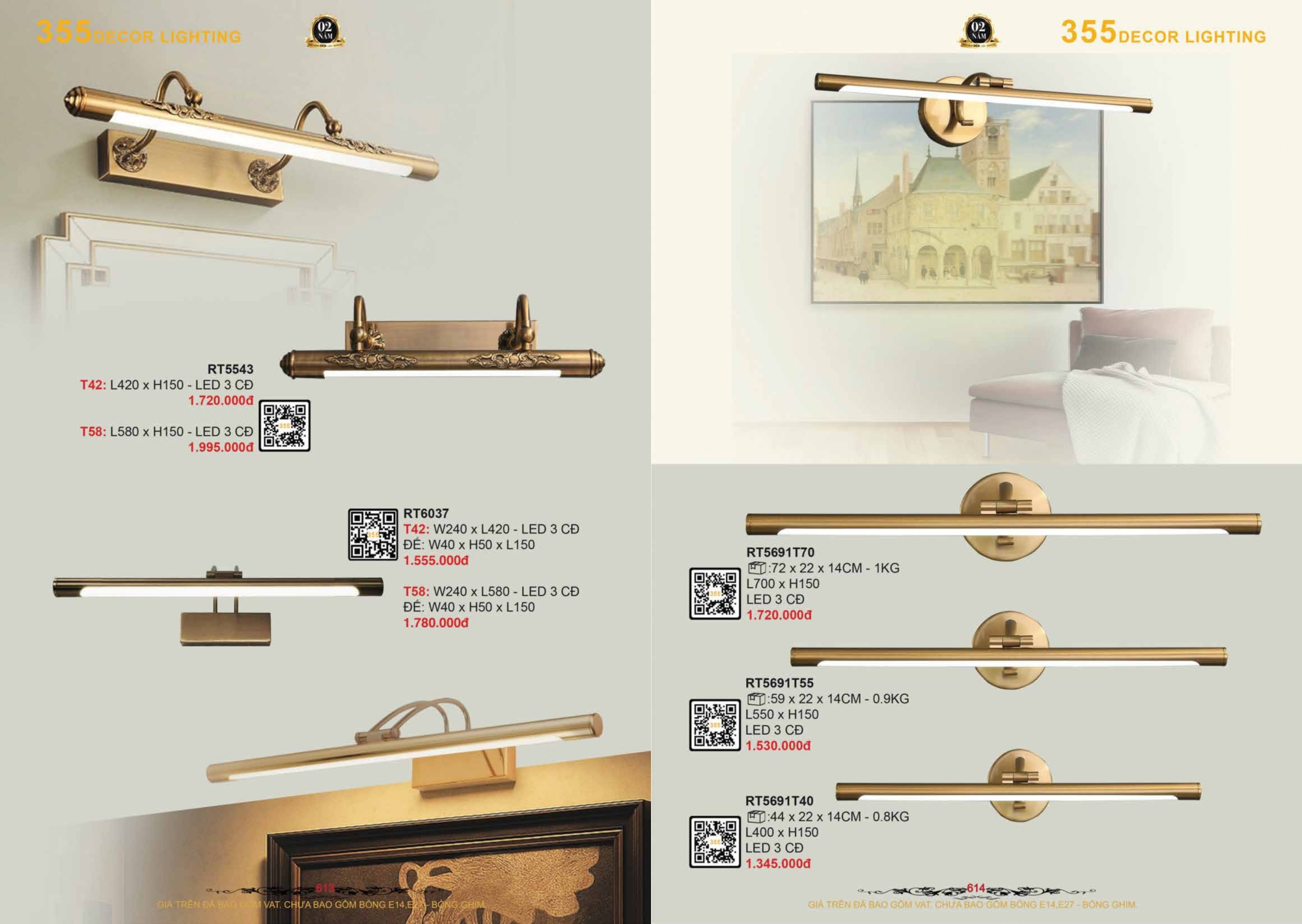 Bảng giá đèn trang trí 355 Decor